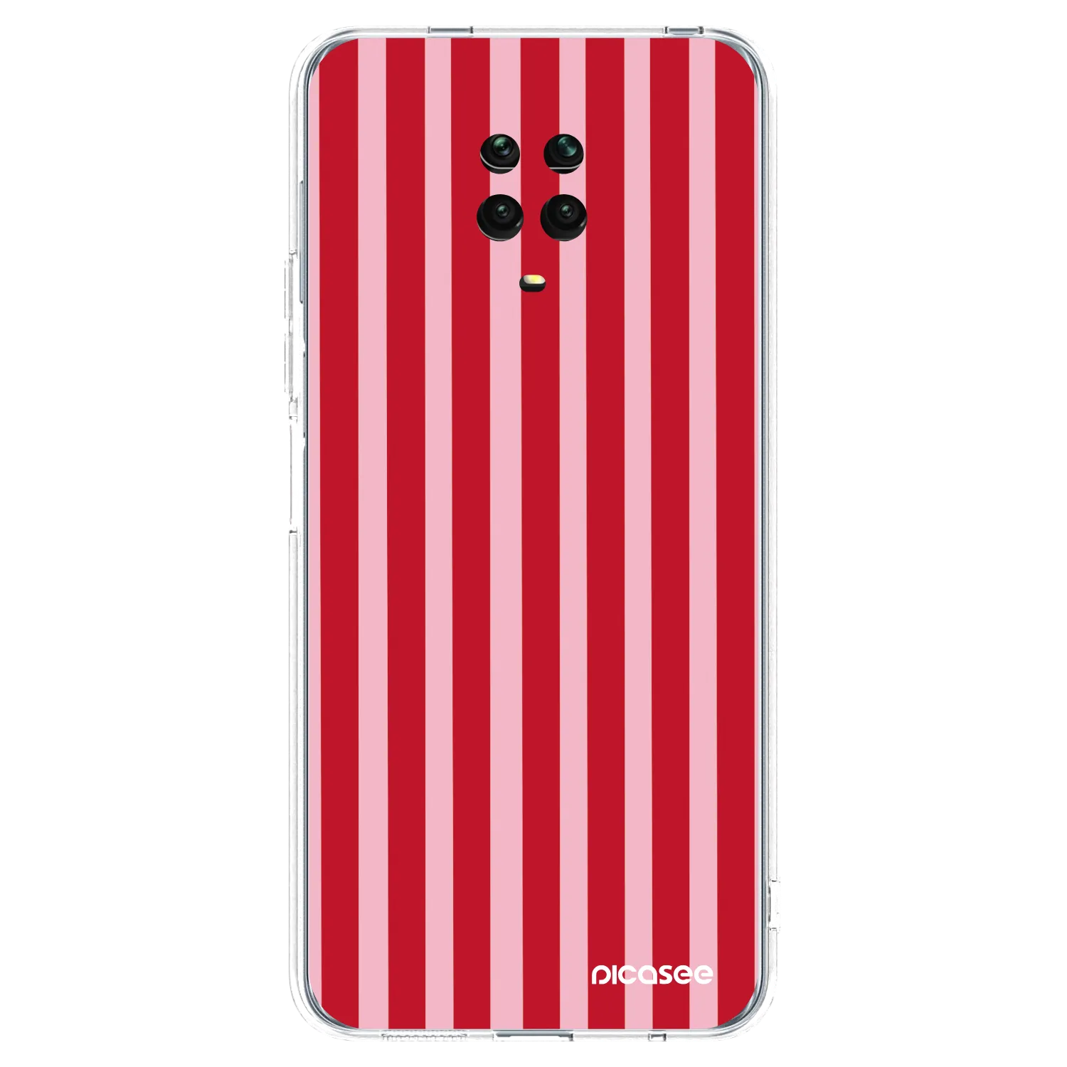 Picasee husă transparentă din silicon pentru Xiaomi Redmi Note 9S - Lines red