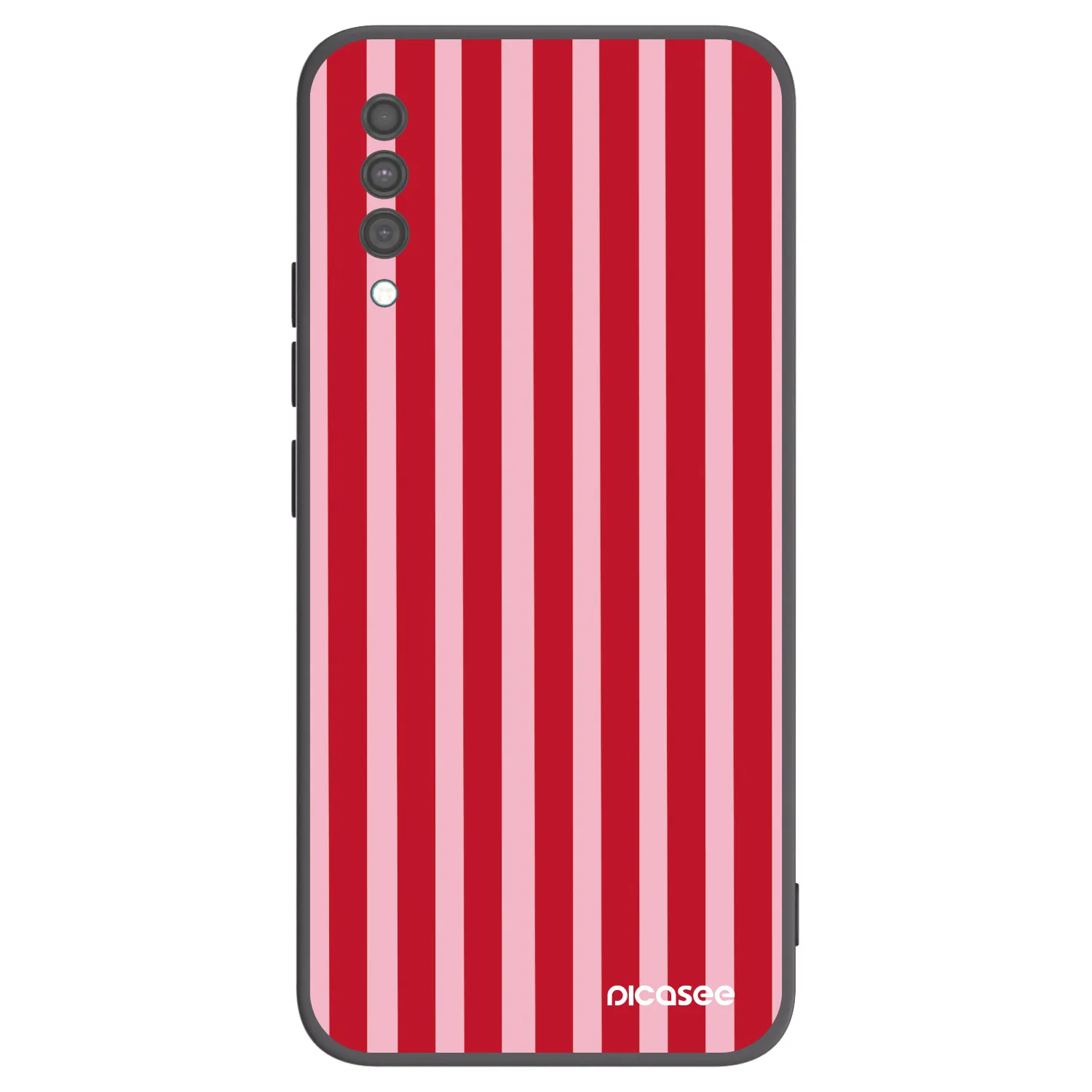 Picasee husă neagră din silicon pentru Samsung Galaxy A30s A307F - Lines red