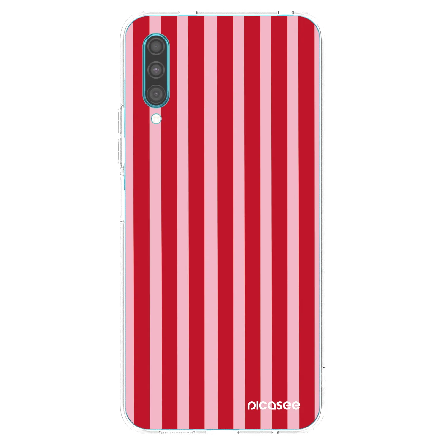 Picasee husă transparentă din silicon pentru Samsung Galaxy A30s A307F - Lines red