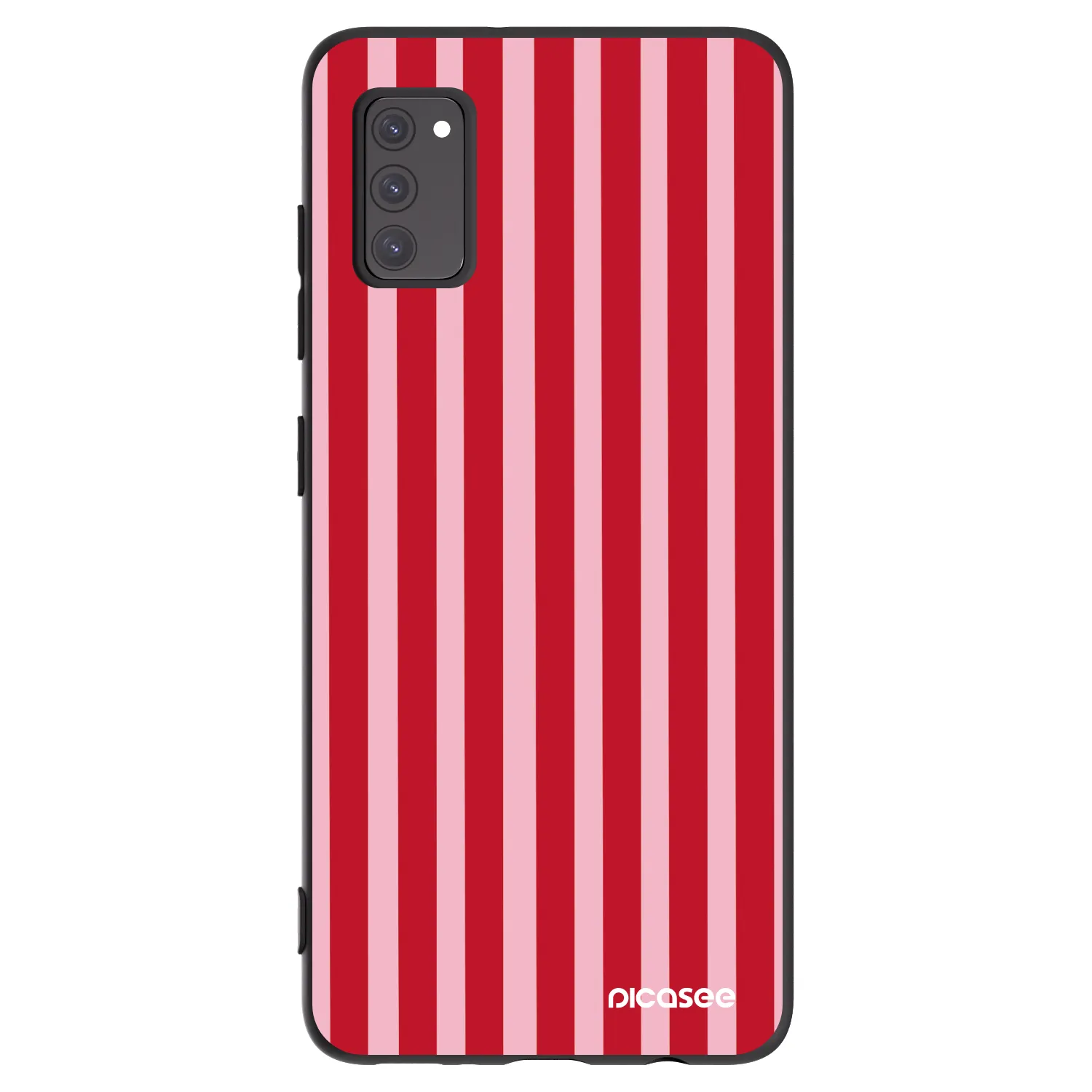 Picasee husă neagră din silicon pentru Samsung Galaxy A41 A415F - Lines red