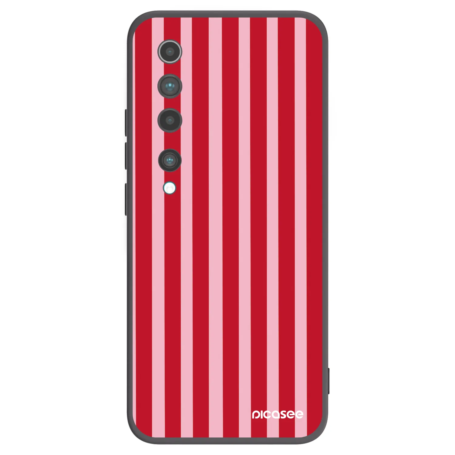 Picasee husă neagră din silicon pentru Xiaomi Mi 10 - Lines red