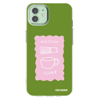 Picasee husă transparentă din silicon pentru Apple iPhone 12 Pro - Matcha club