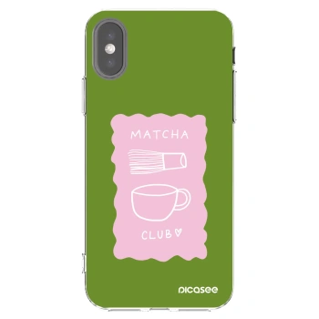 Picasee husă transparentă din silicon pentru Apple iPhone X/XS - Matcha club