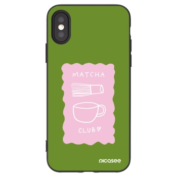 Picasee husă neagră din silicon pentru Apple iPhone X/XS - Matcha club
