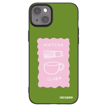 Picasee husă neagră din silicon pentru Apple iPhone 15 Plus - Matcha club