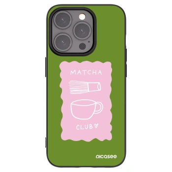 Picasee husă neagră din silicon pentru Apple iPhone 15 Pro - Matcha club