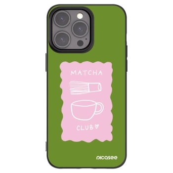 Picasee husă neagră din silicon pentru Apple iPhone 15 Pro Max - Matcha club
