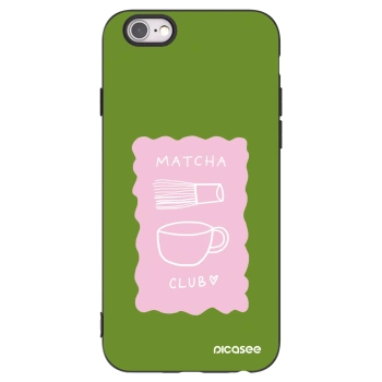 Picasee husă neagră din silicon pentru Apple iPhone 6/6S - Matcha club