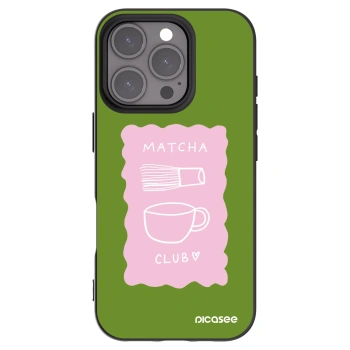 Picasee husă neagră din silicon pentru Apple iPhone 16 Pro - Matcha club