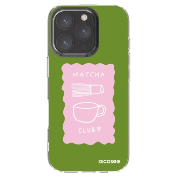 Picasee husă transparentă din silicon pentru Apple iPhone 16 Pro - Matcha club