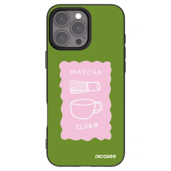 Picasee husă neagră din silicon pentru Apple iPhone 16 Pro Max - Matcha club