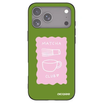 Picasee husă neagră din silicon pentru Apple iPhone 17 Pro Max - Matcha club