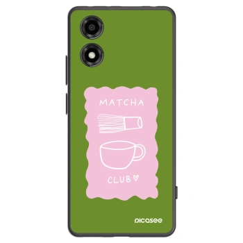 Picasee husă neagră din silicon pentru Motorola Moto E14 - Matcha club