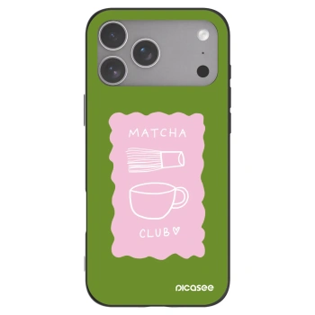 Picasee husă neagră din silicon pentru Apple iPhone 18 Pro Max - Matcha club