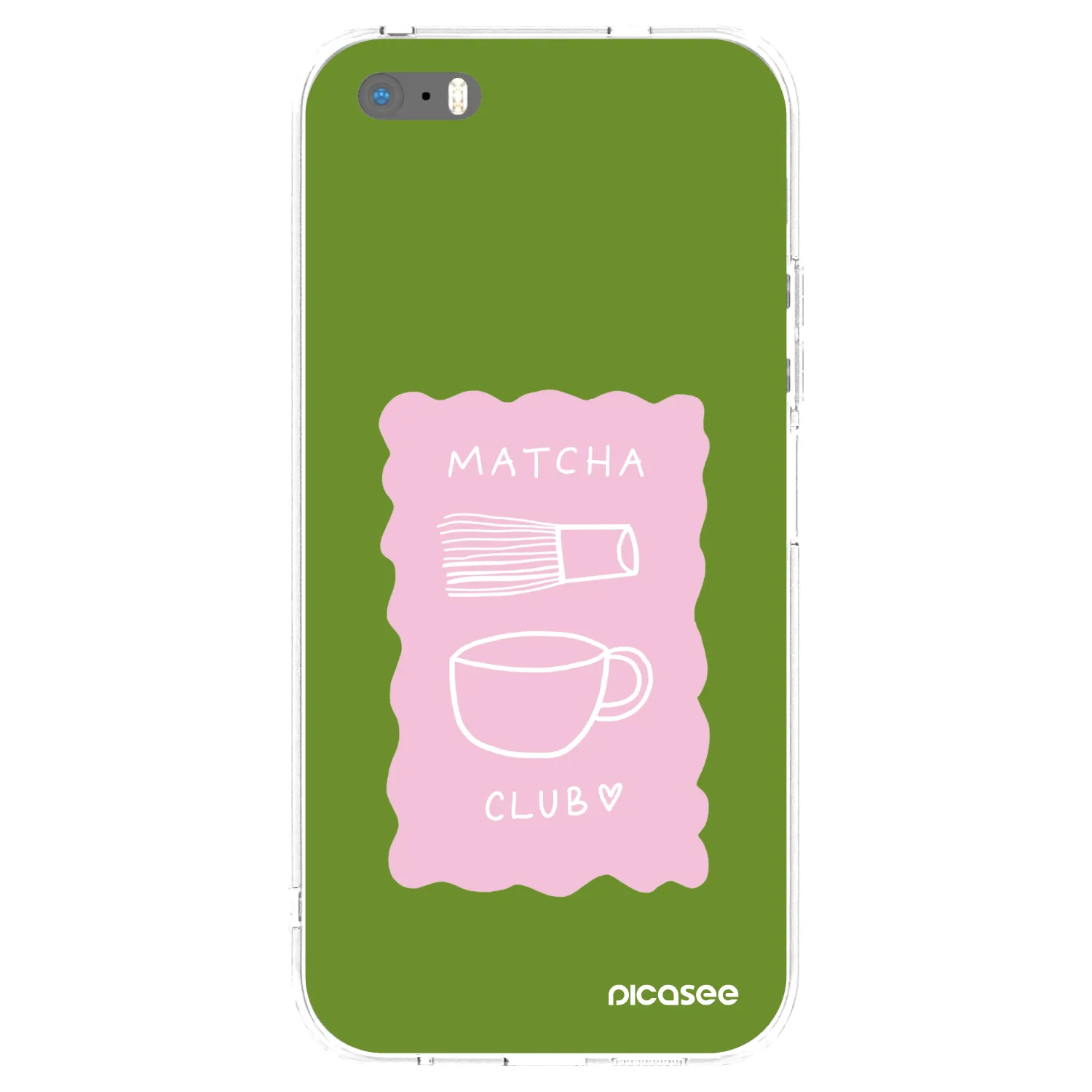 Picasee husă transparentă din silicon pentru Apple iPhone 5/5S/SE - Matcha club