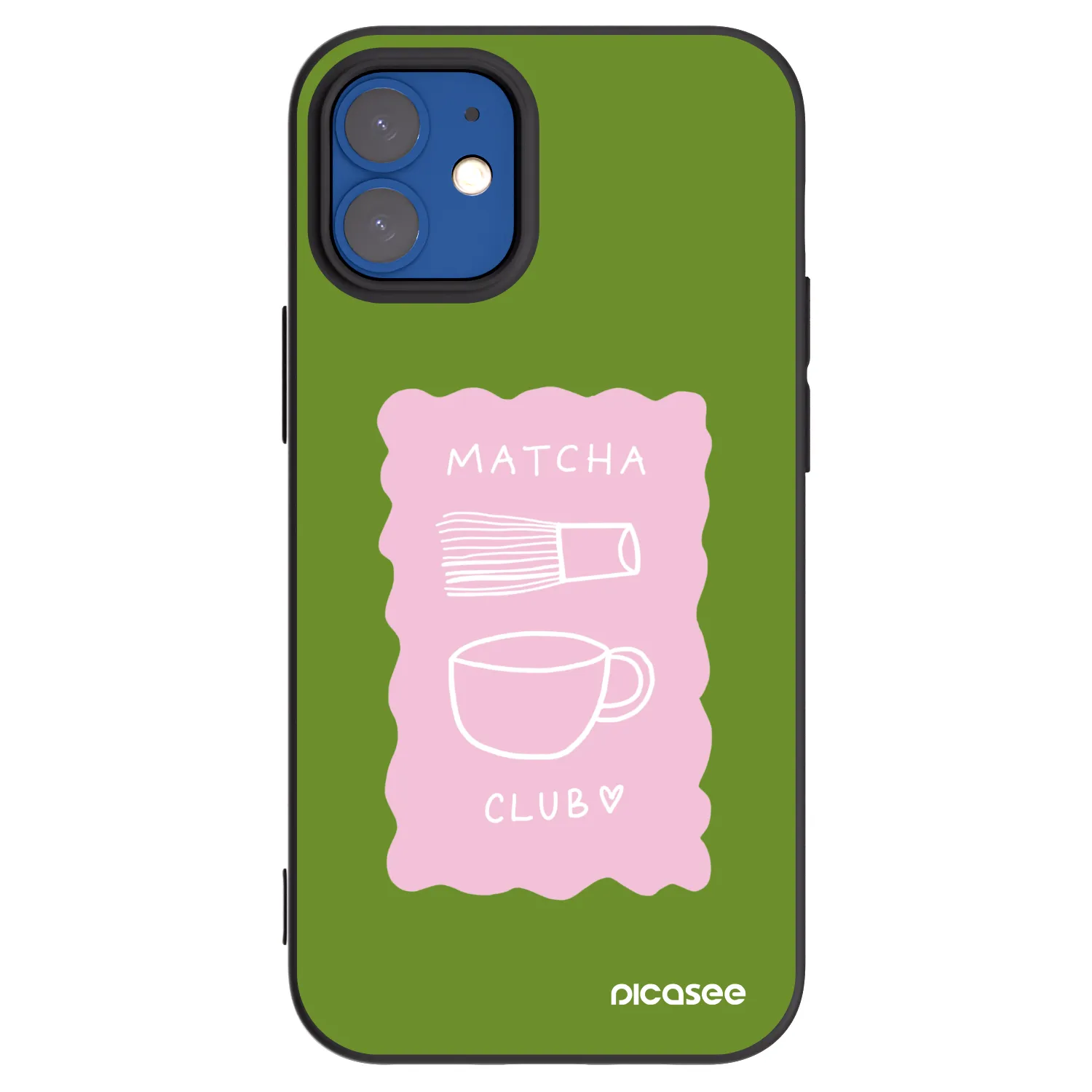 Picasee husă neagră din silicon pentru Apple iPhone 12 mini - Matcha club