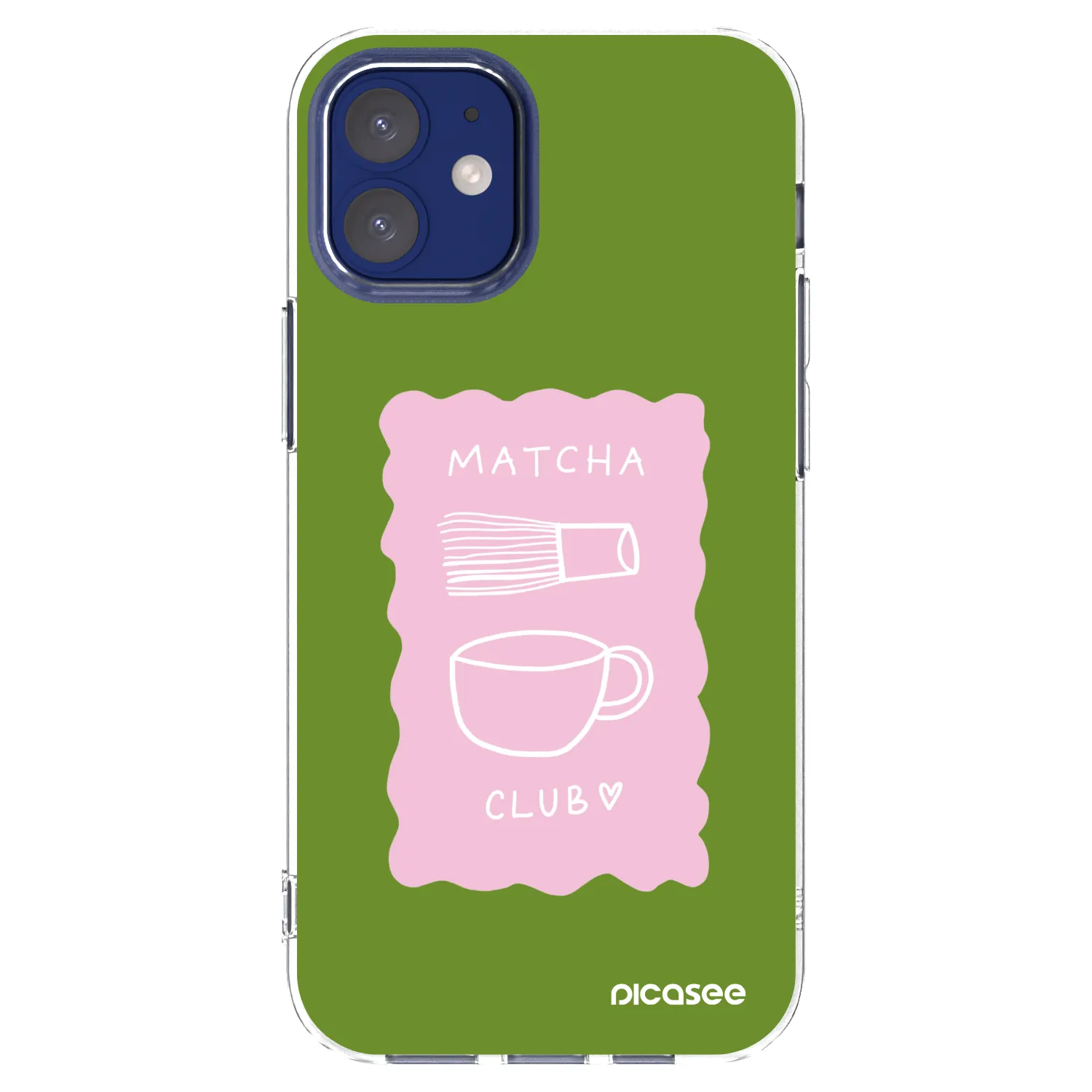 Picasee husă transparentă din silicon pentru Apple iPhone 12 mini - Matcha club