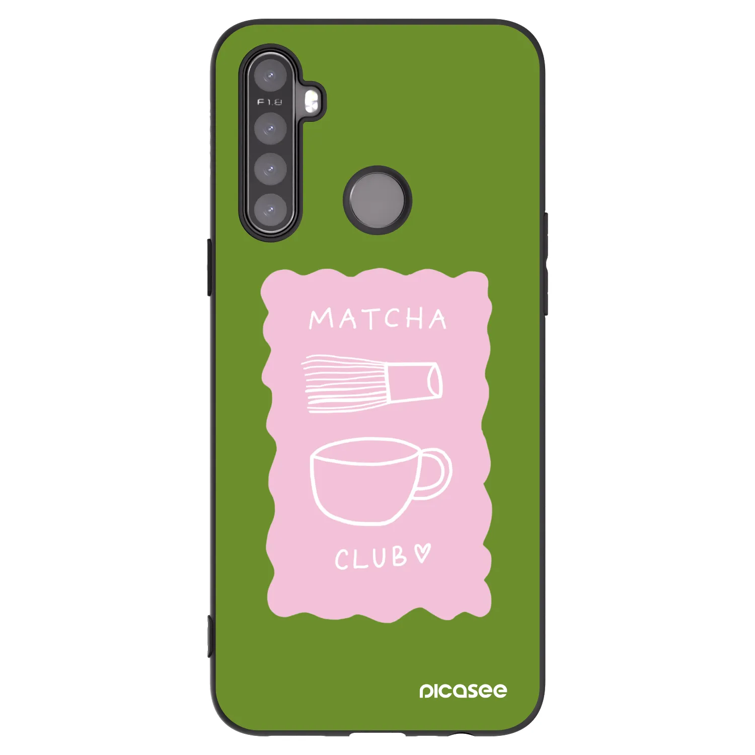 Picasee husă neagră din silicon pentru Realme 6i - Matcha club