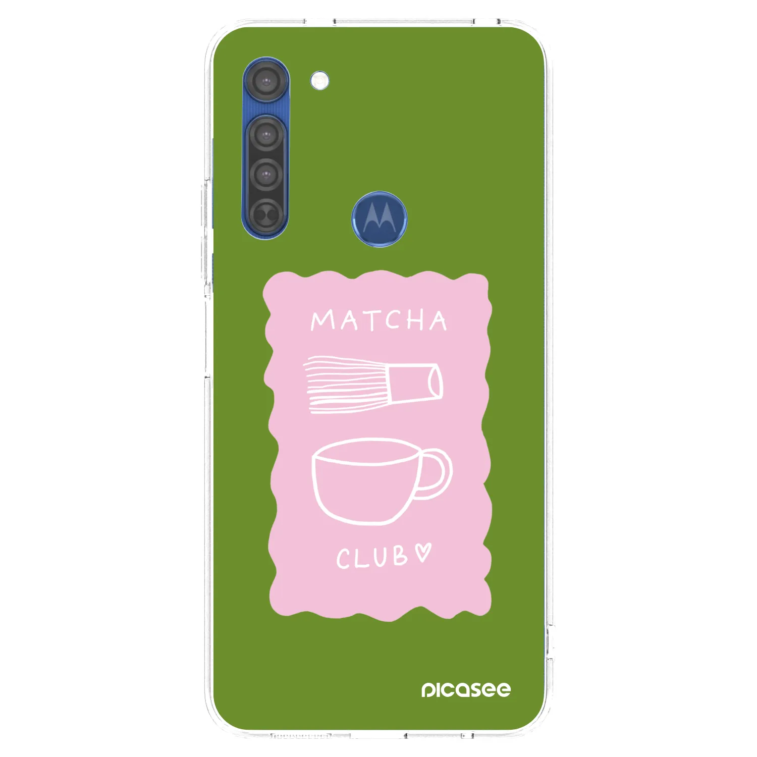 Picasee husă transparentă din silicon pentru Motorola Moto G8 - Matcha club