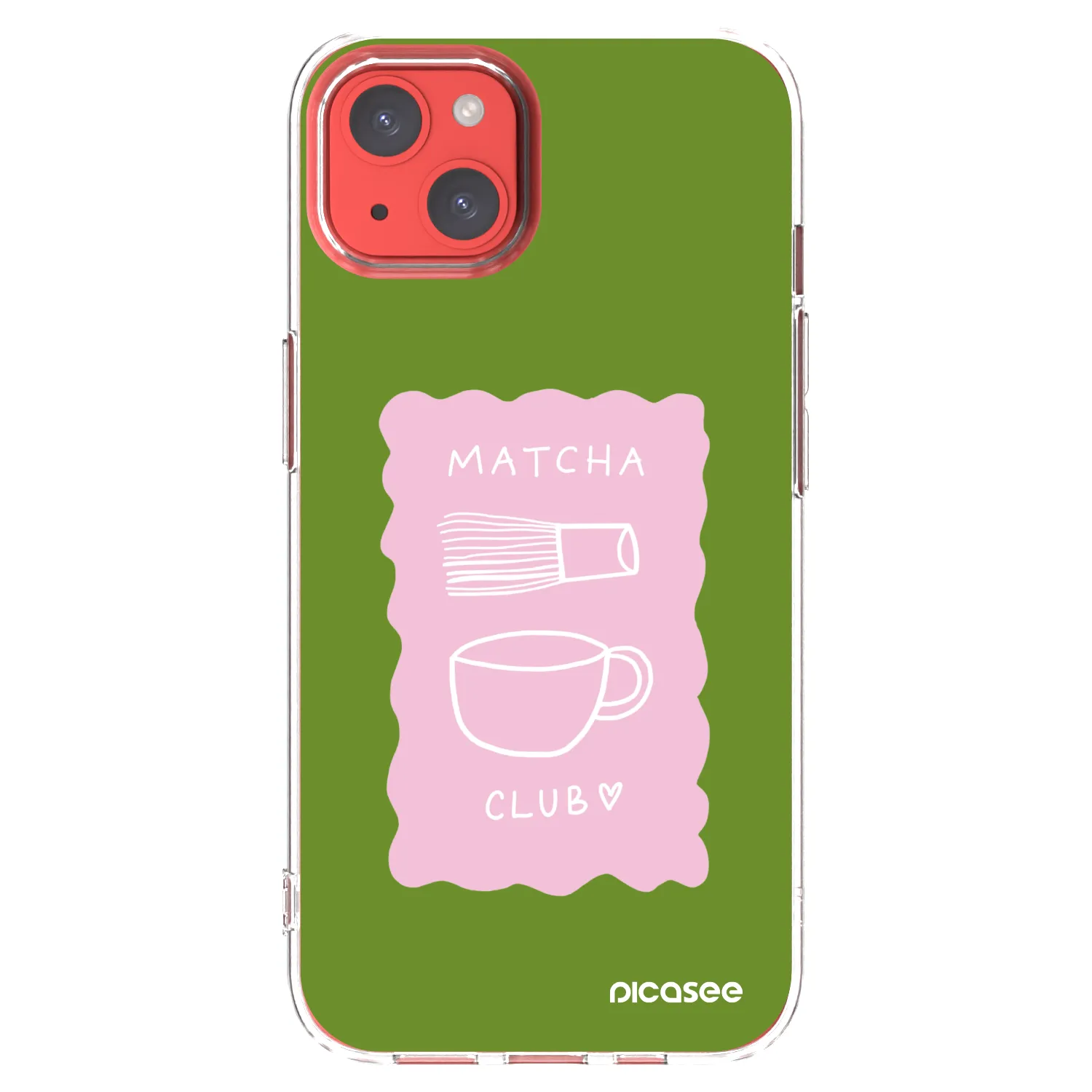 Picasee husă transparentă din silicon pentru Apple iPhone 13 - Matcha club