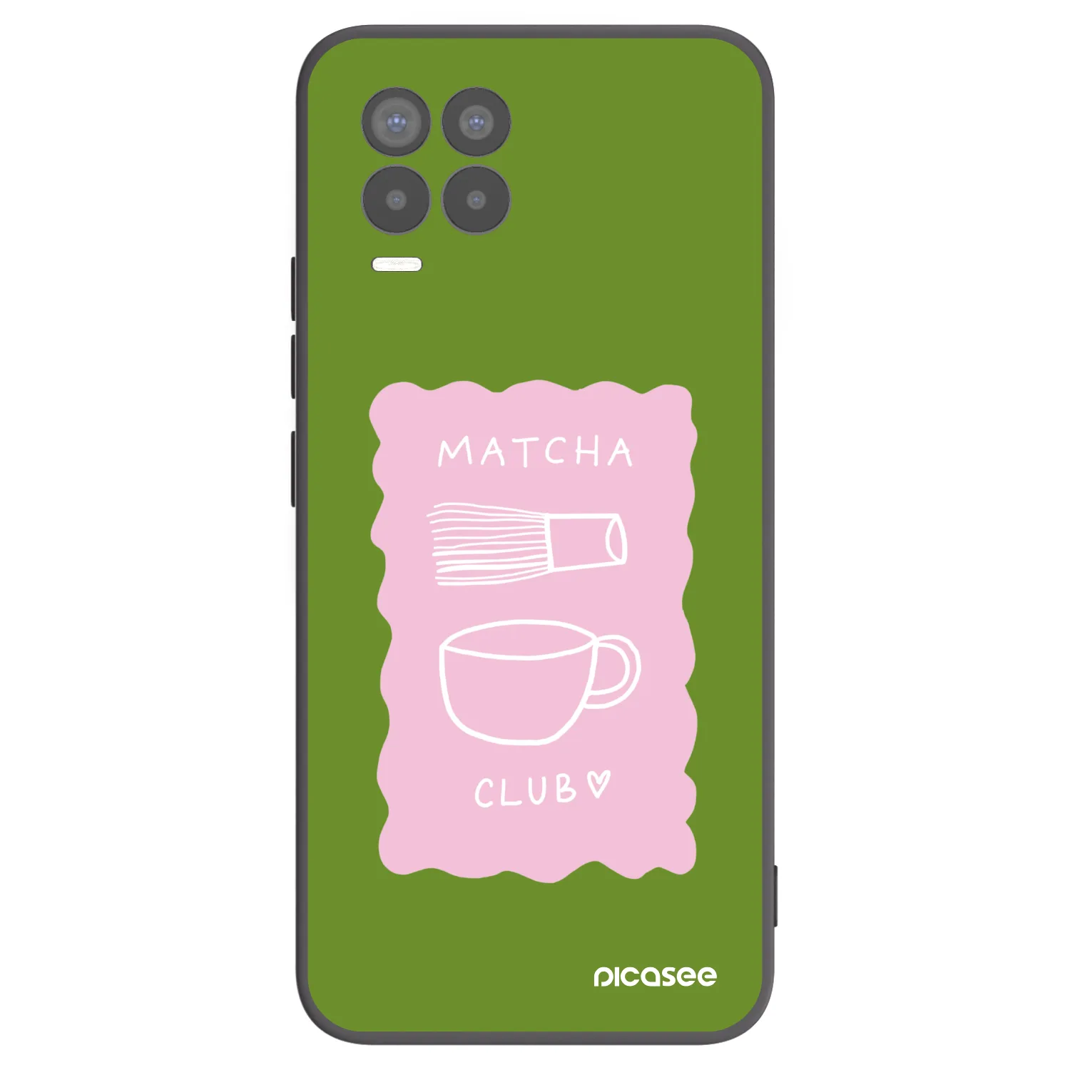 Picasee husă neagră din silicon pentru Realme 8 4G - Matcha club