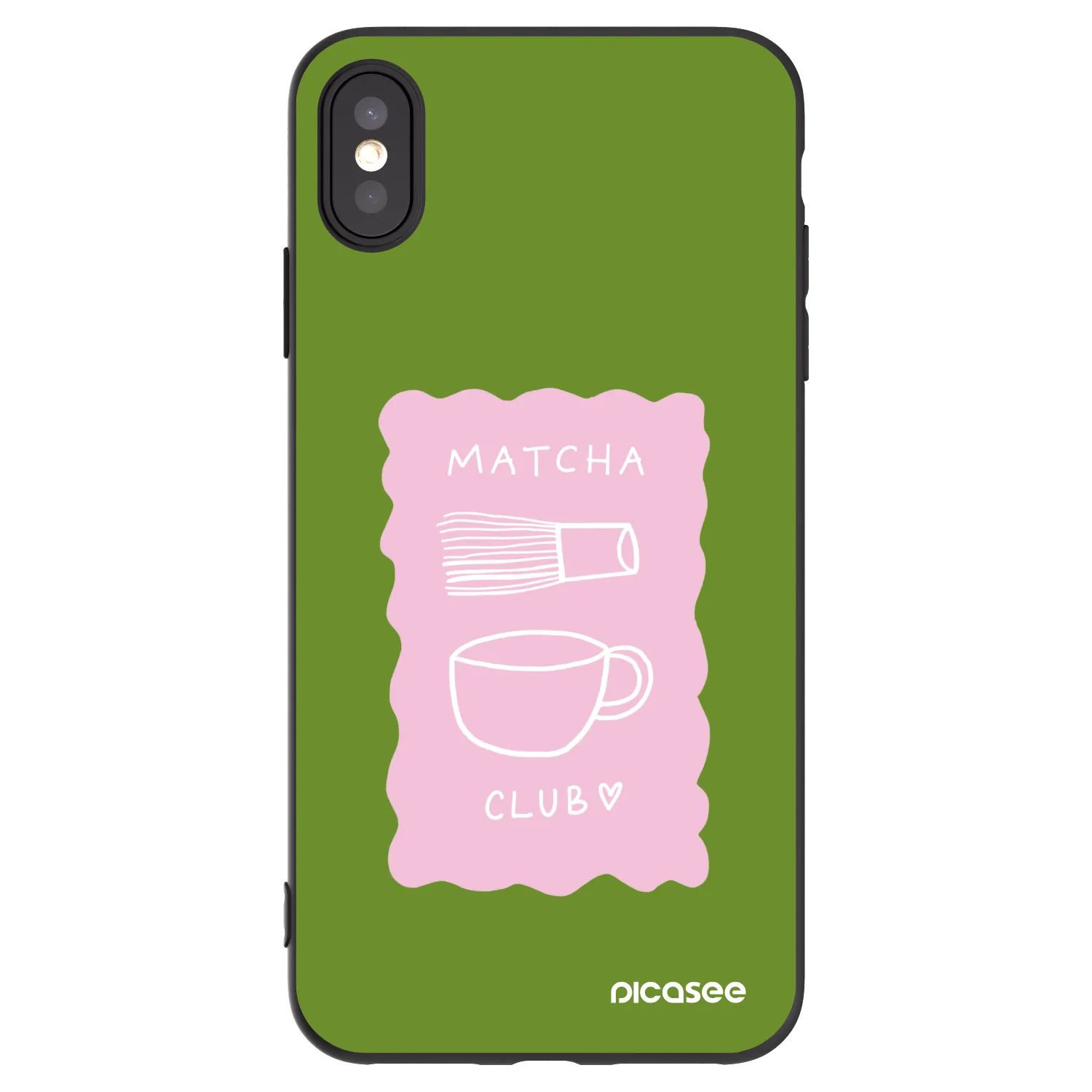 Picasee husă neagră din silicon pentru Apple iPhone XS Max - Matcha club
