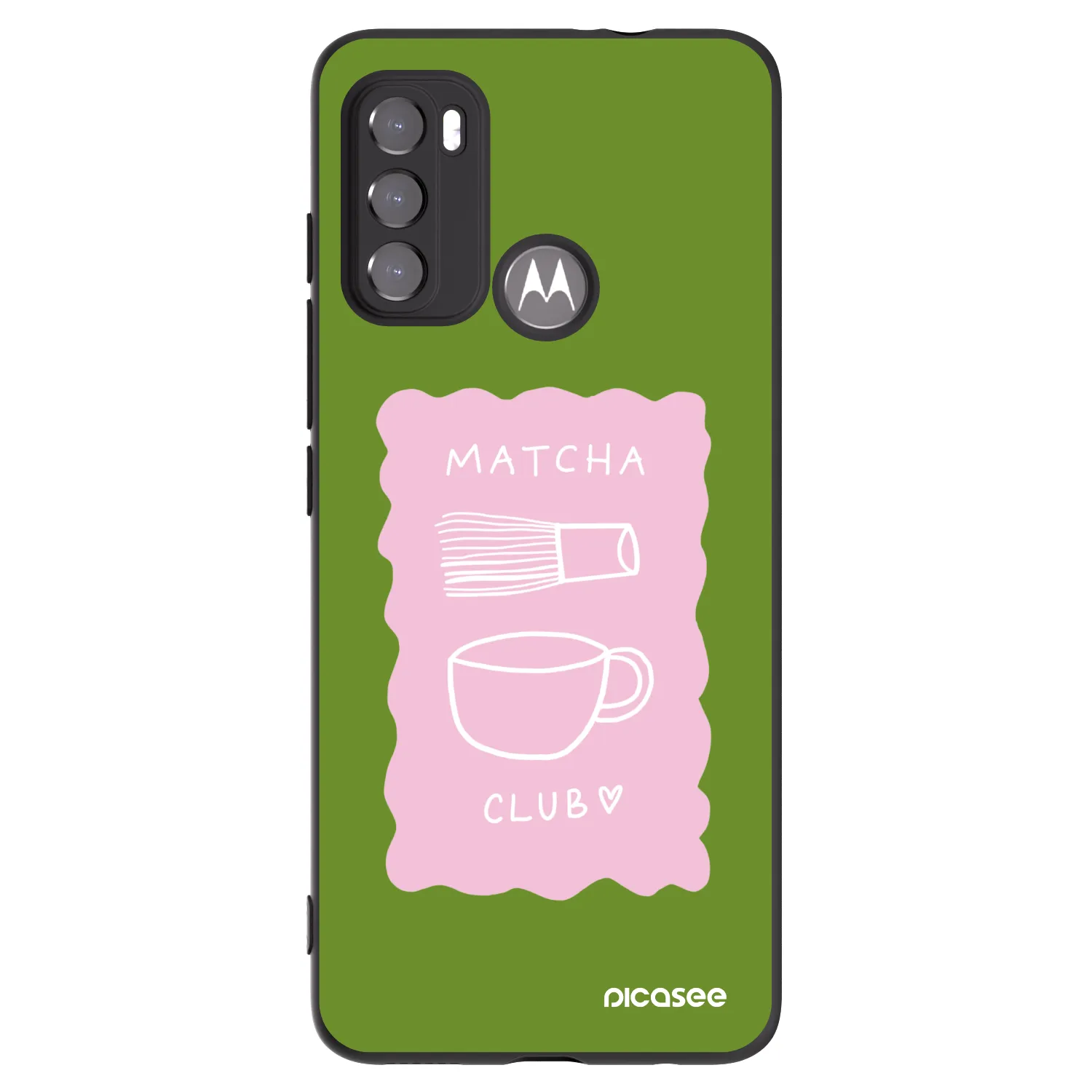 Picasee husă neagră din silicon pentru Motorola Moto G60 - Matcha club