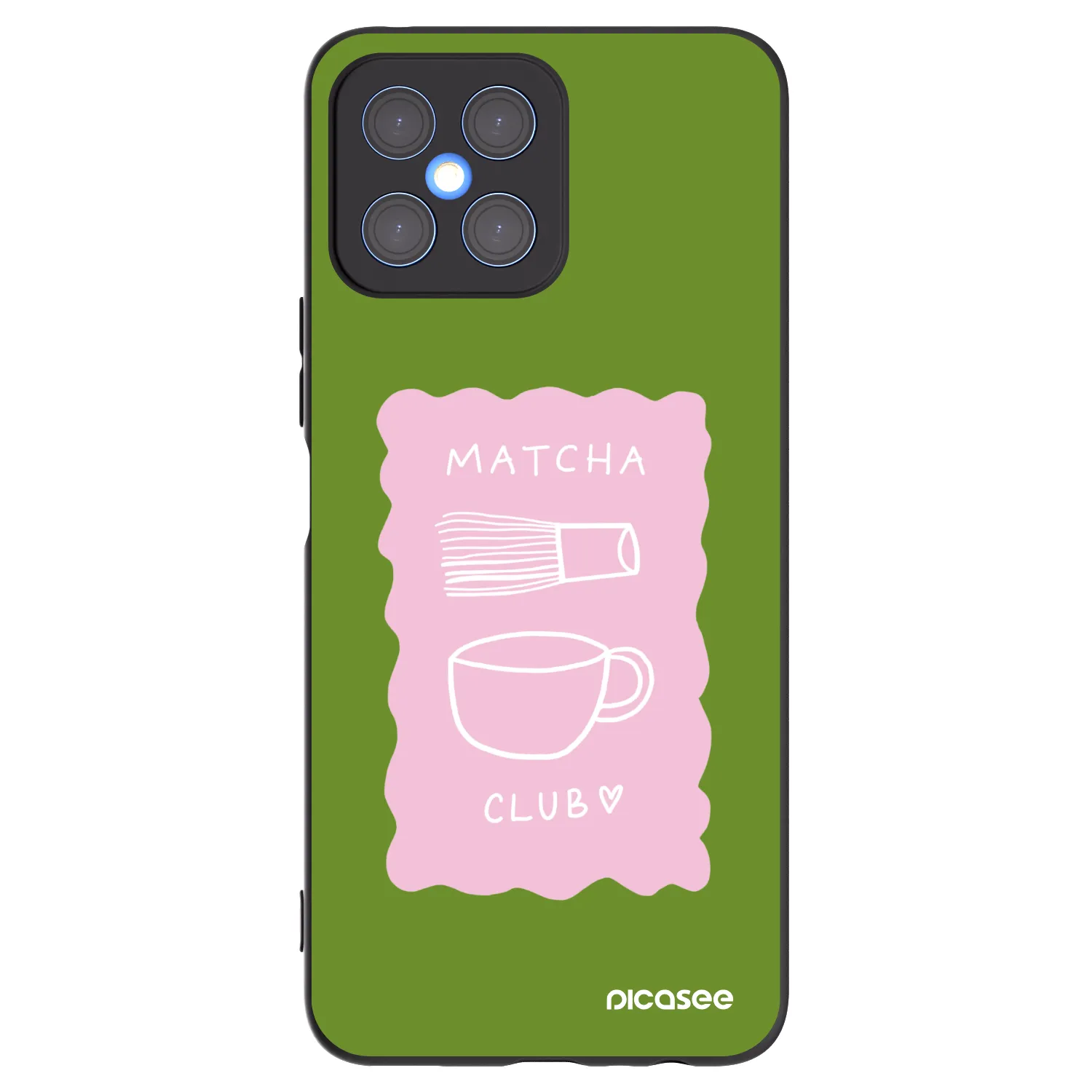 Picasee husă neagră din silicon pentru Honor X8 4G - Matcha club