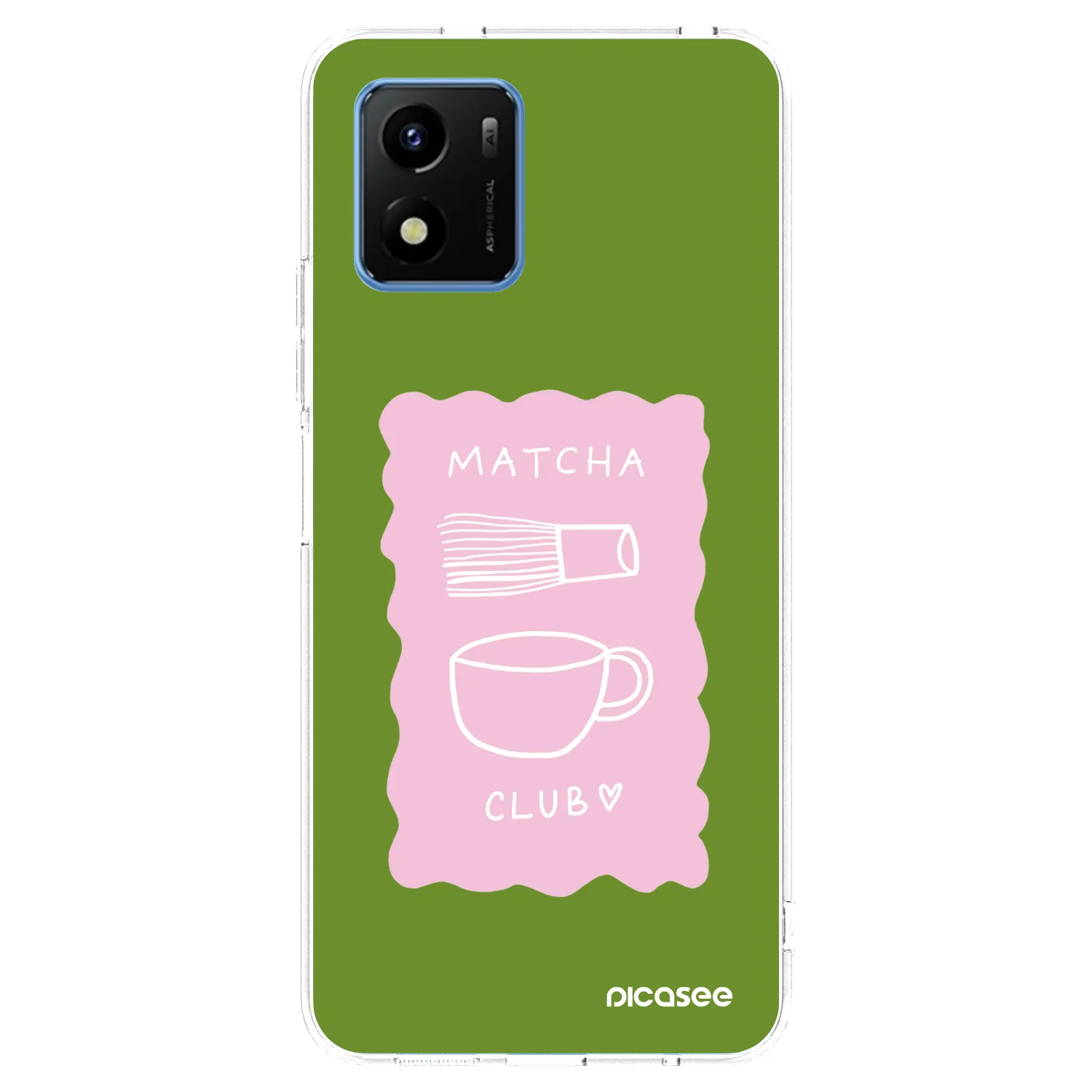 Picasee husă transparentă din silicon pentru Vivo Y01 - Matcha club