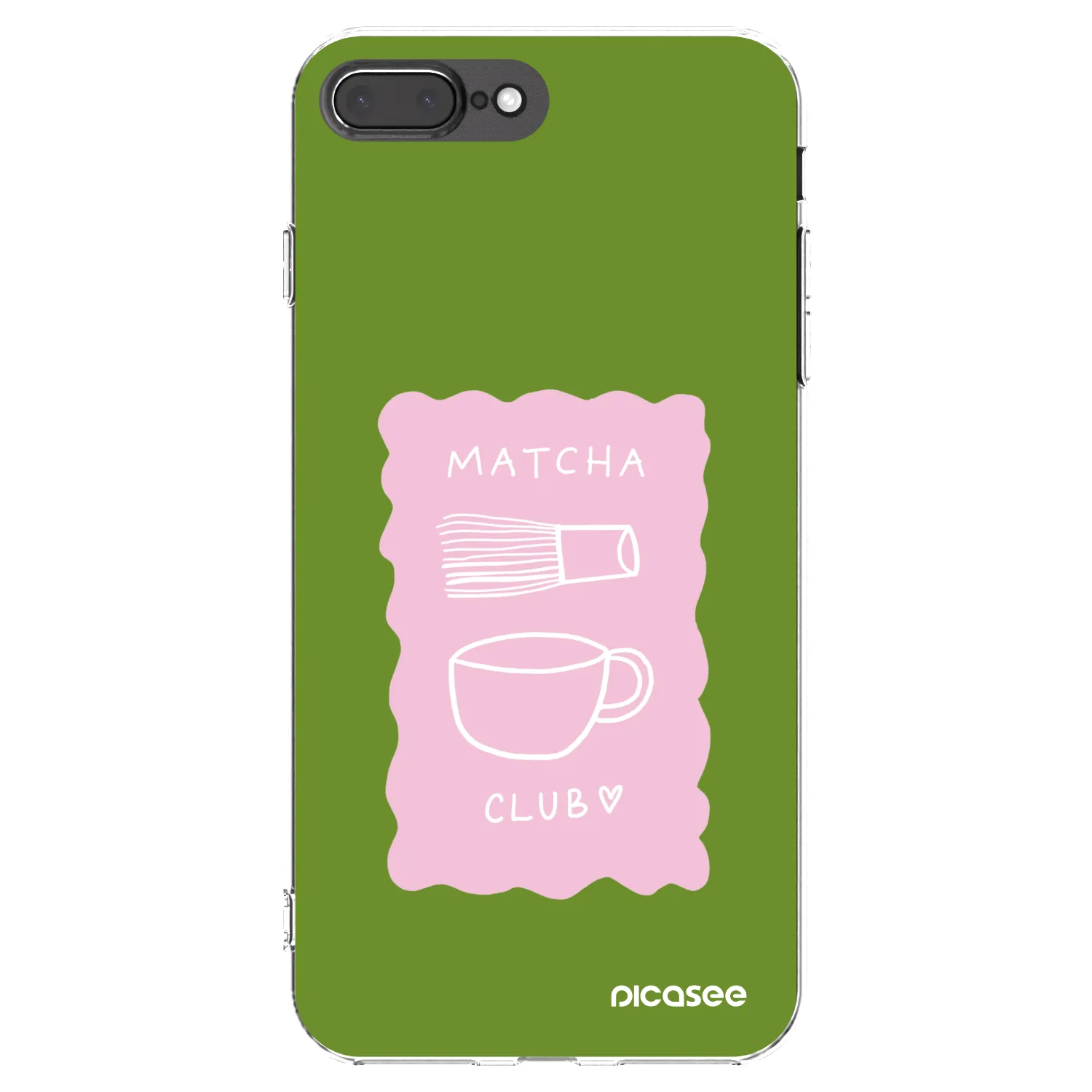 Picasee husă transparentă din silicon pentru Apple iPhone 8 Plus - Matcha club