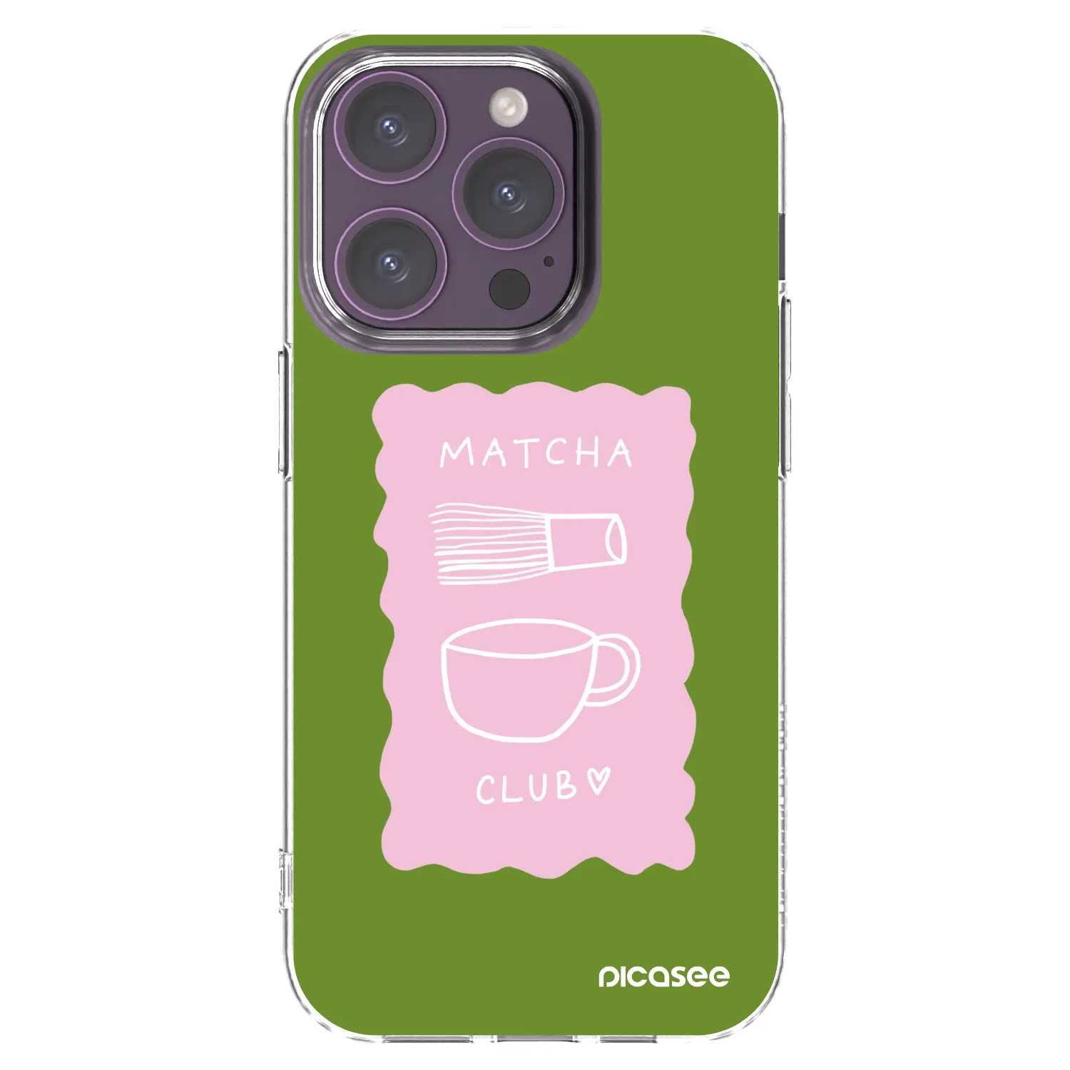 Picasee husă transparentă din silicon pentru Apple iPhone 14 Pro - Matcha club