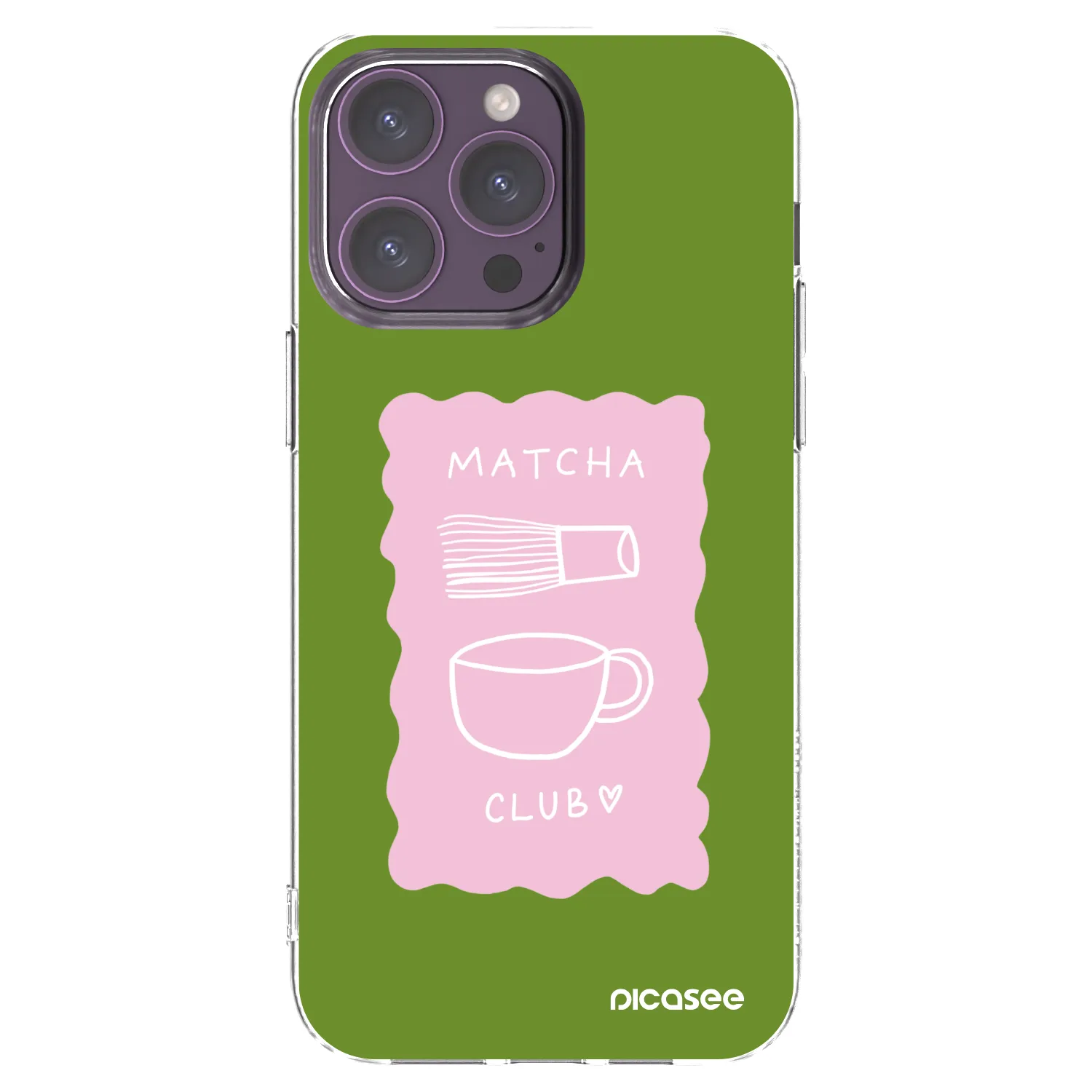 Picasee husă transparentă din silicon pentru Apple iPhone 14 Pro Max - Matcha club