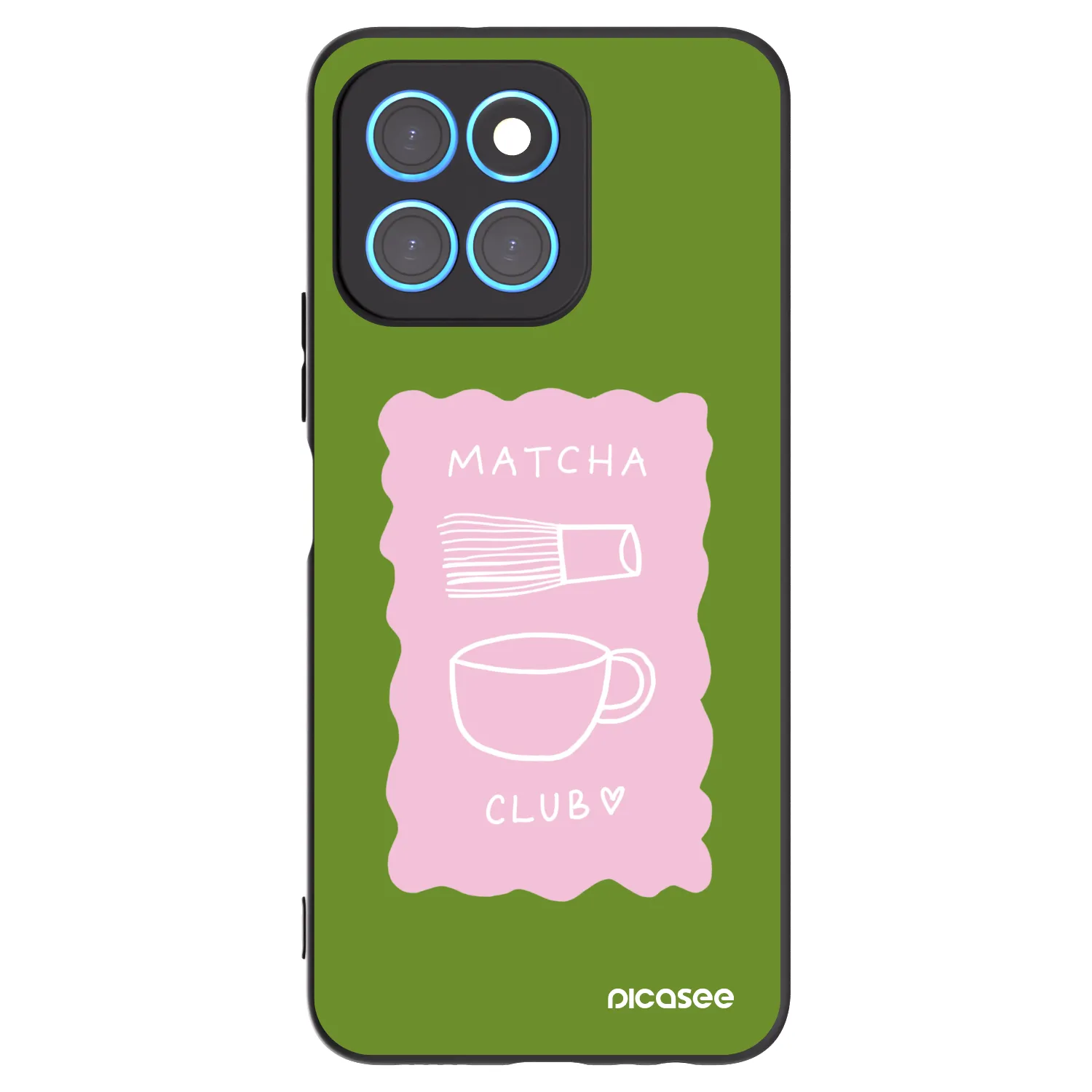 Picasee husă neagră din silicon pentru Honor X8 5G - Matcha club