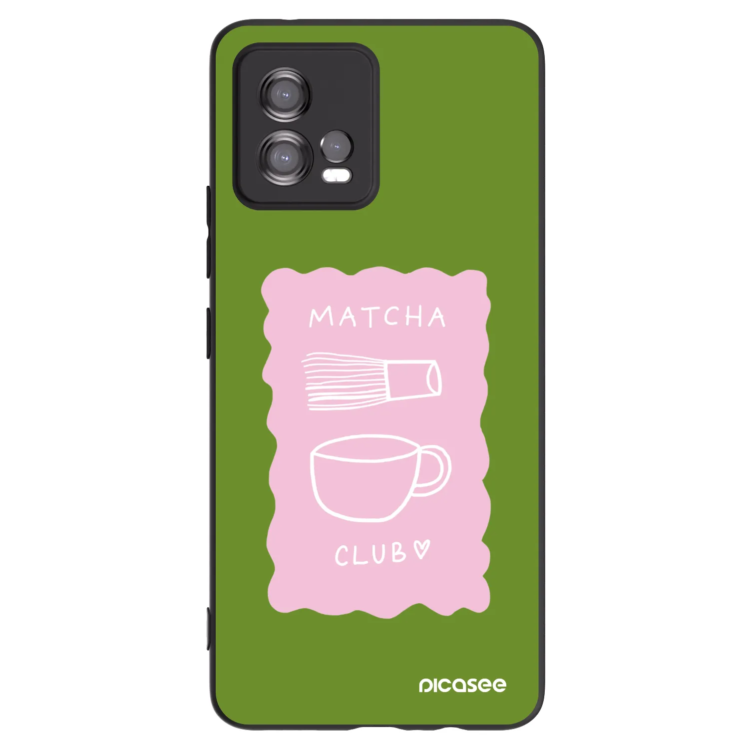 Picasee husă neagră din silicon pentru Motorola Moto G72 - Matcha club