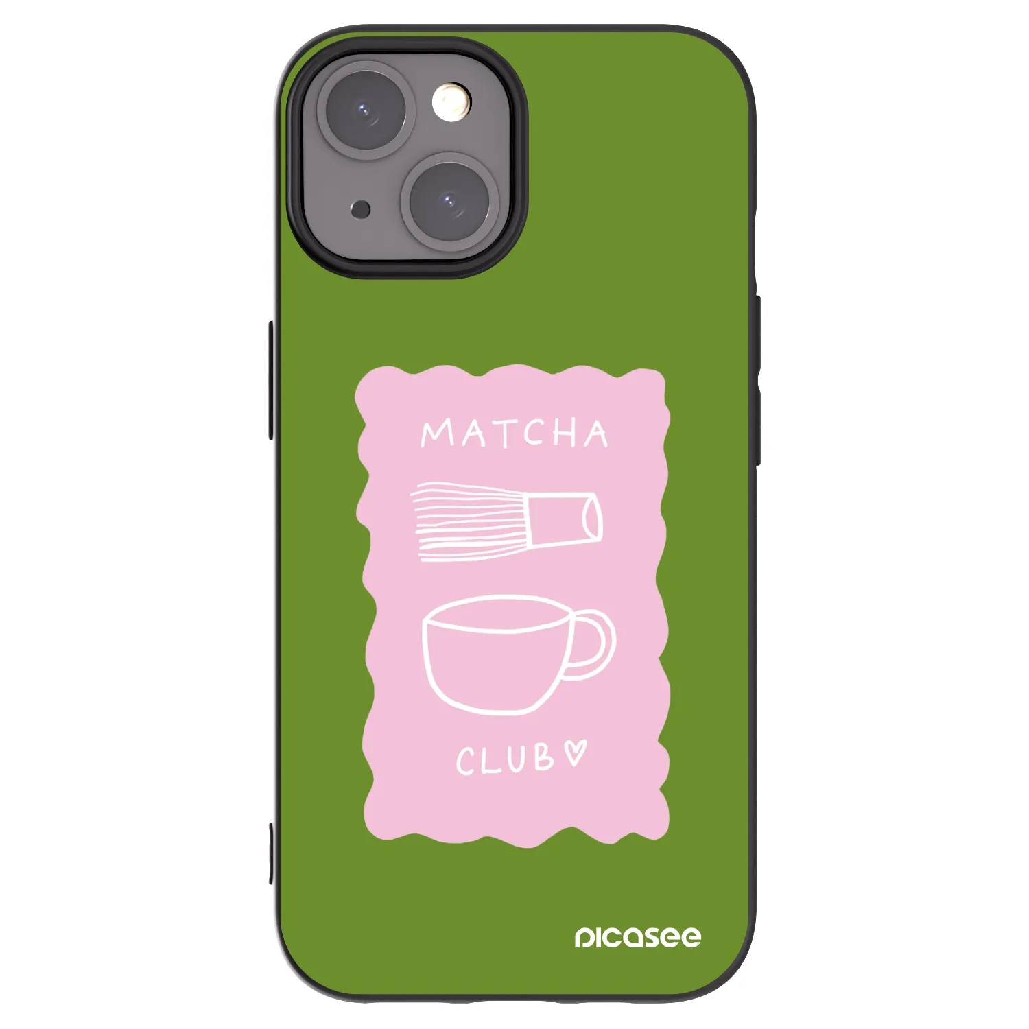 Picasee husă neagră din silicon pentru Apple iPhone 15 - Matcha club