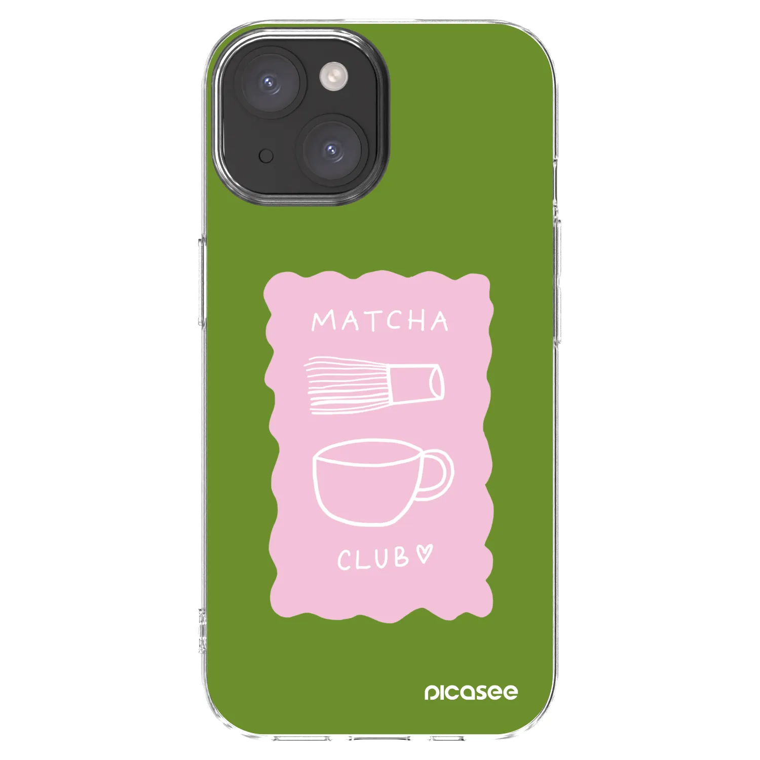 Picasee husă transparentă din silicon pentru Apple iPhone 15 - Matcha club