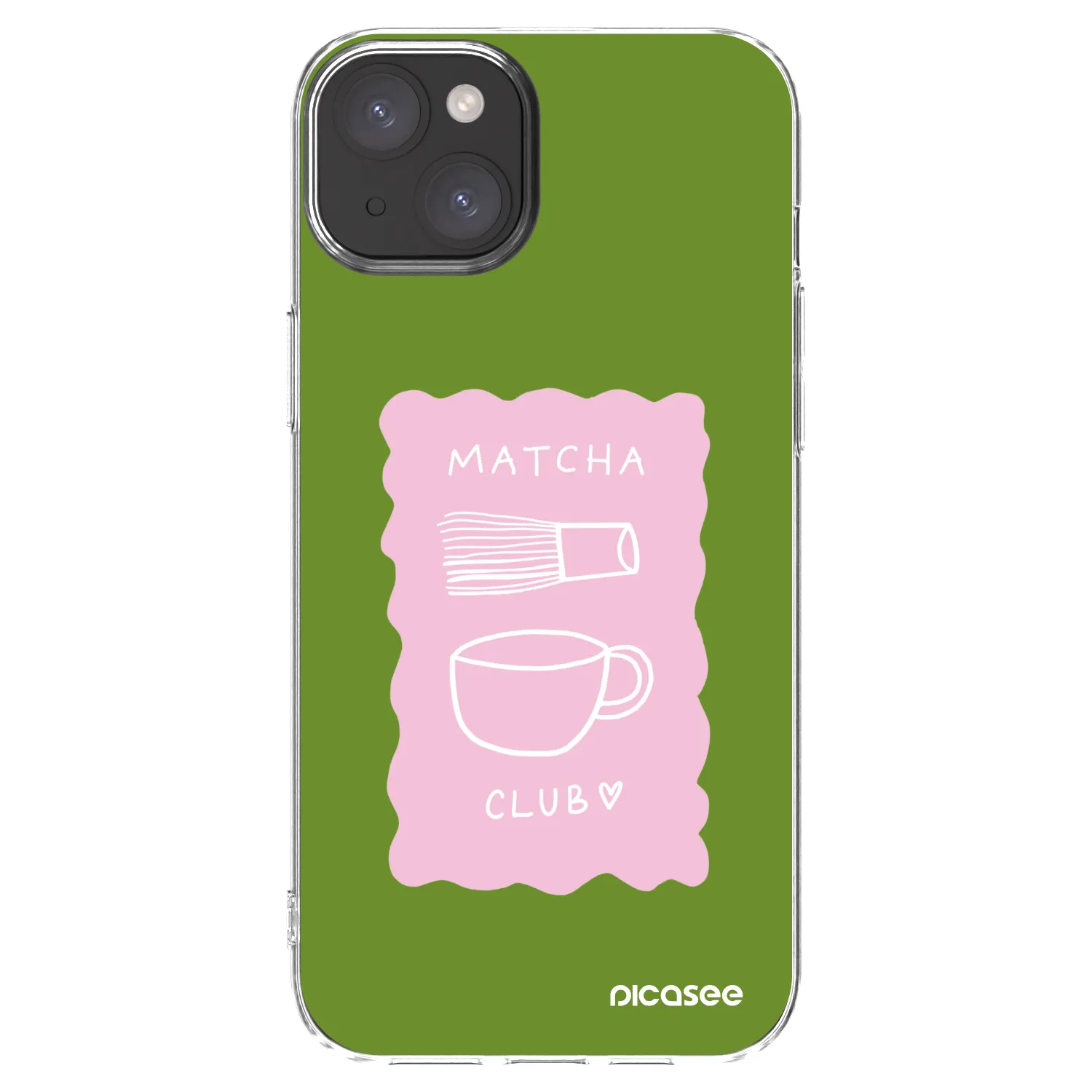 Picasee husă transparentă din silicon pentru Apple iPhone 15 Plus - Matcha club