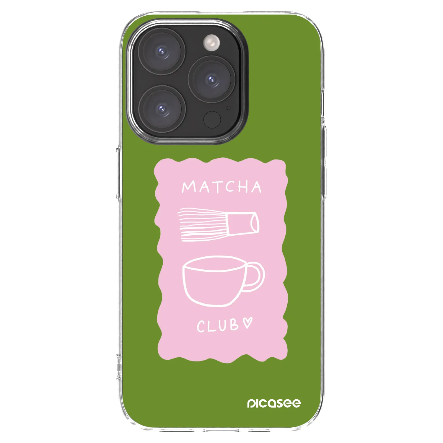 Picasee husă transparentă din silicon pentru Apple iPhone 15 Pro - Matcha club