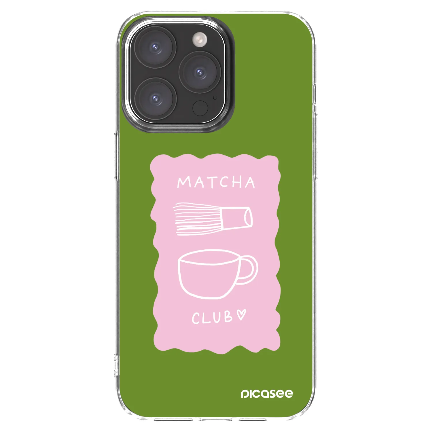 Picasee husă transparentă din silicon pentru Apple iPhone 15 Pro Max - Matcha club
