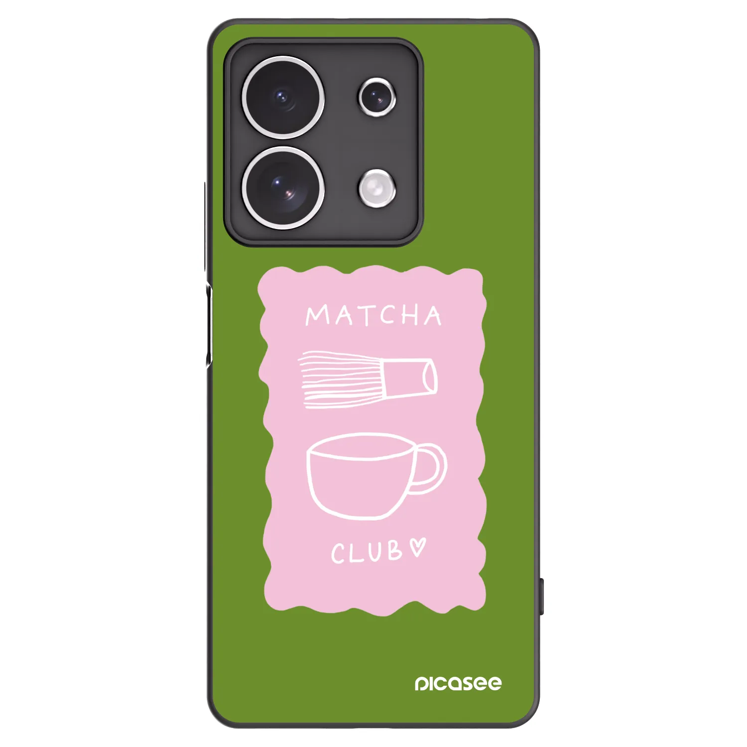 Picasee husă neagră din silicon pentru Xiaomi Redmi Note 13 4G - Matcha club