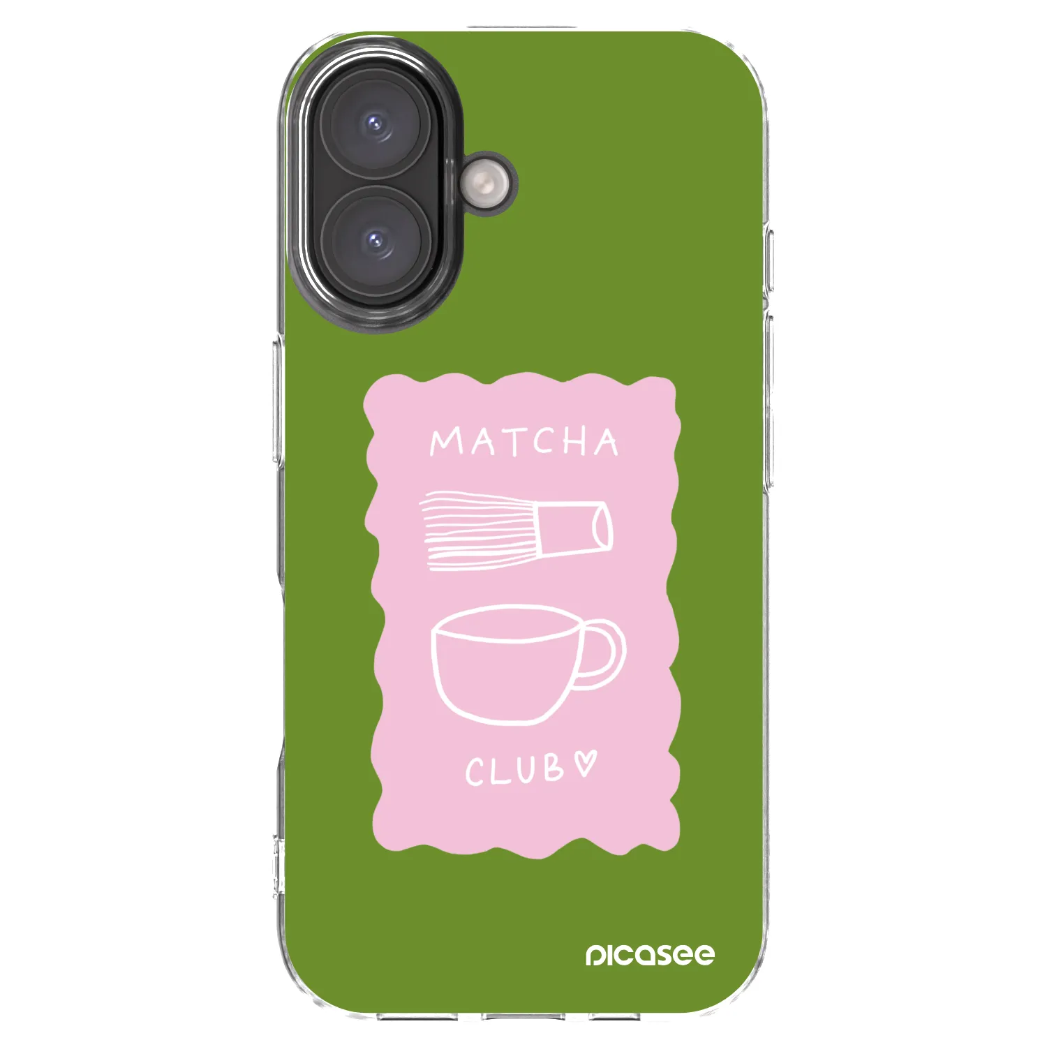 Picasee husă transparentă din silicon pentru Apple iPhone 16 - Matcha club
