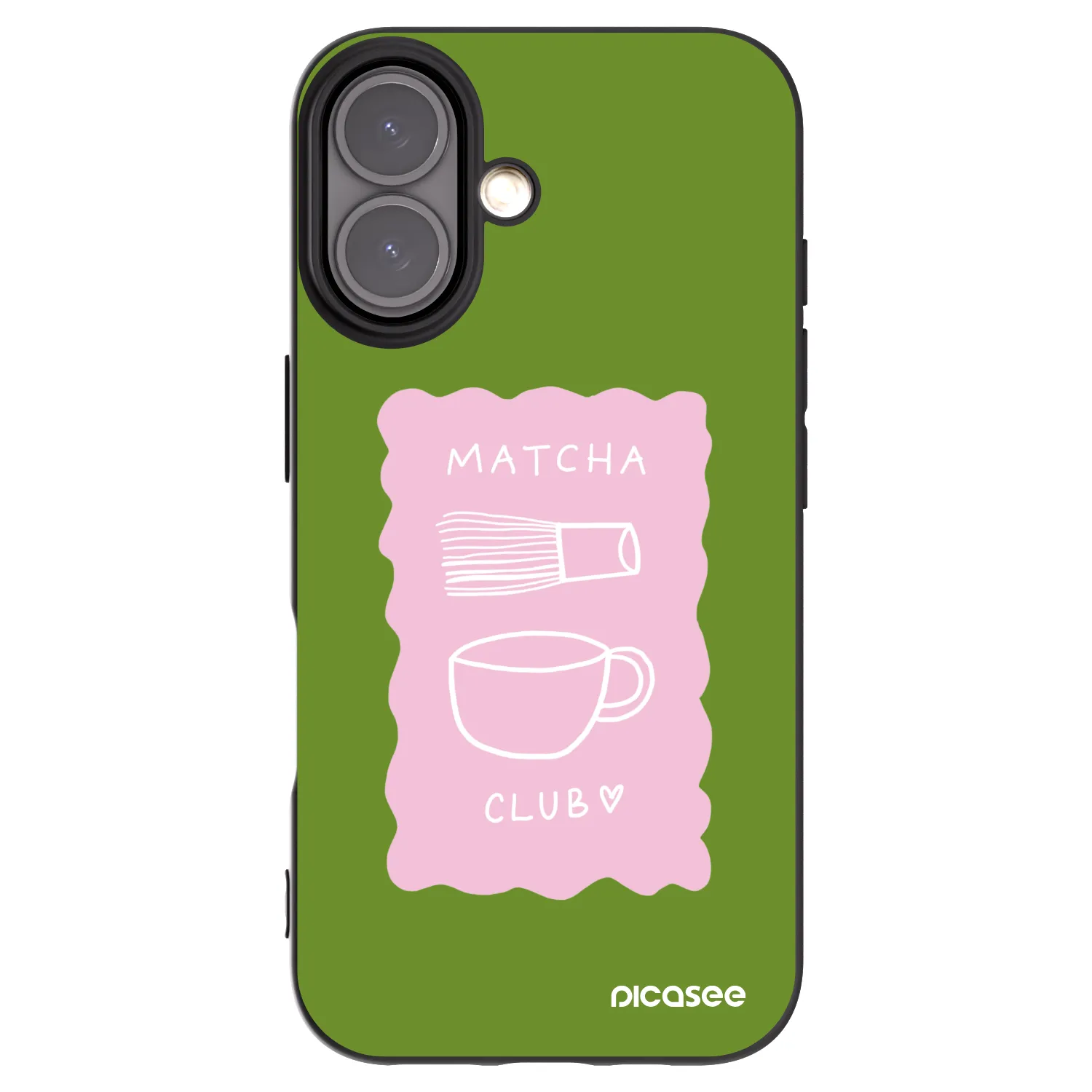 Picasee husă neagră din silicon pentru Apple iPhone 16 - Matcha club