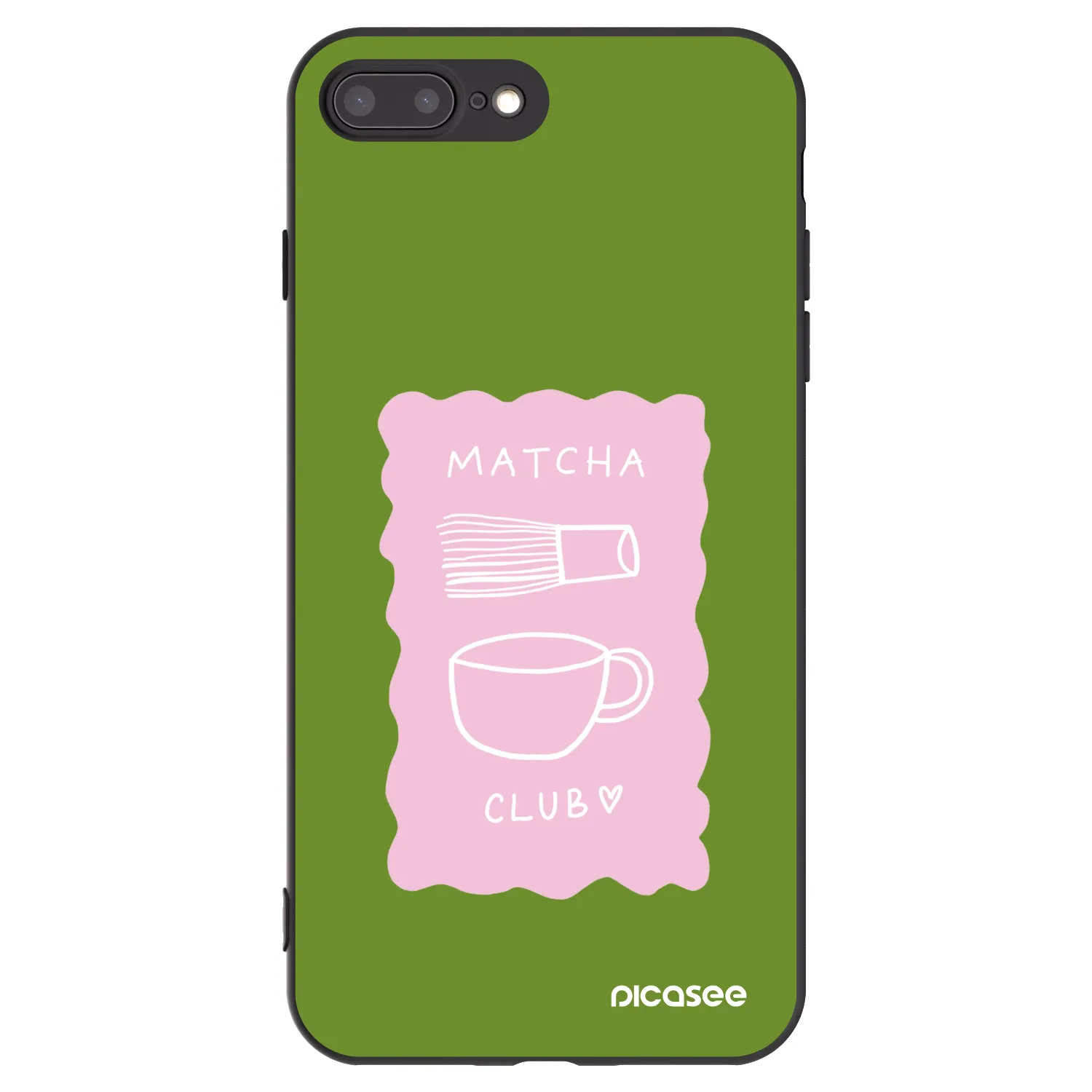 Picasee husă neagră din silicon pentru Apple iPhone 8 Plus - Matcha club