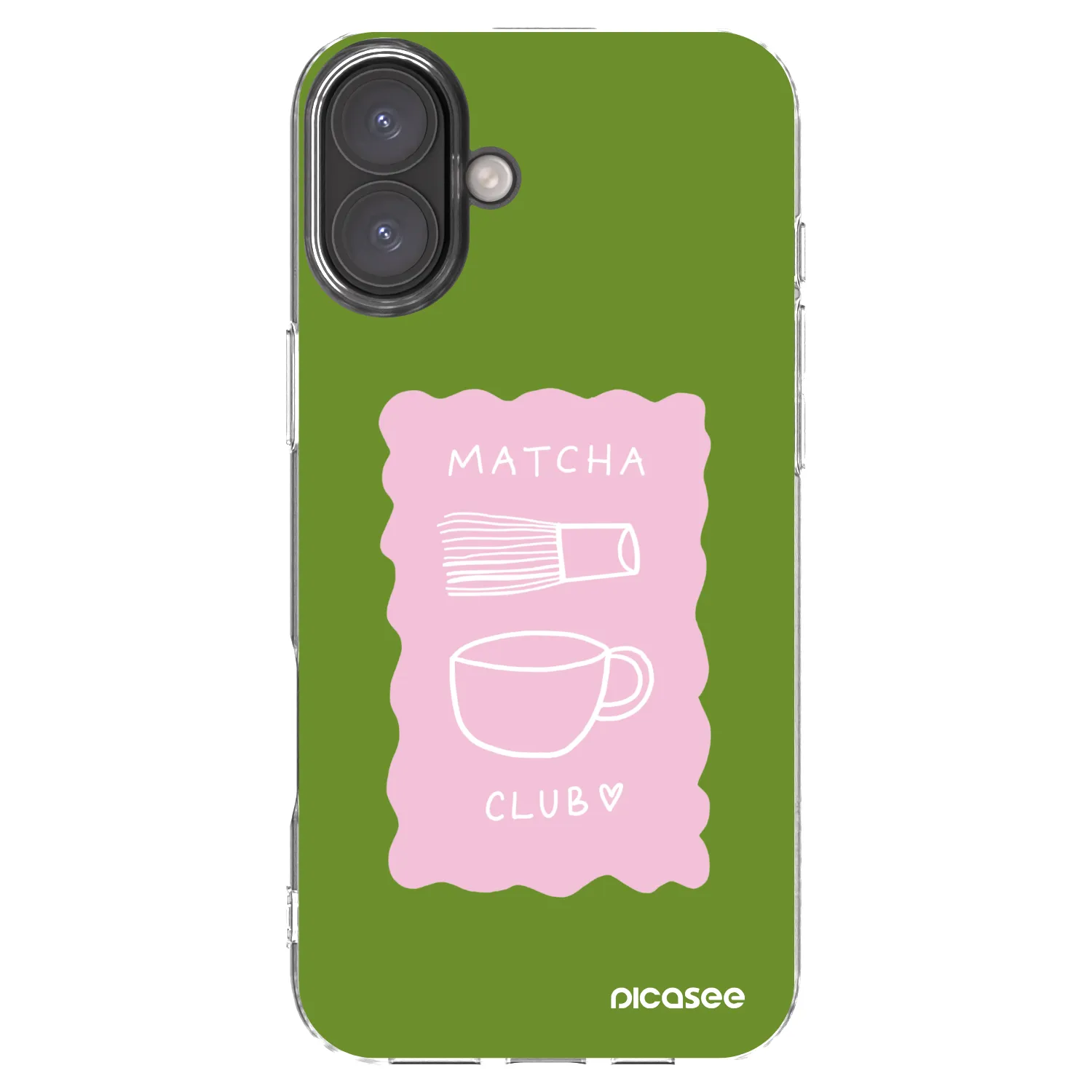 Picasee husă transparentă din silicon pentru Apple iPhone 16 Plus - Matcha club