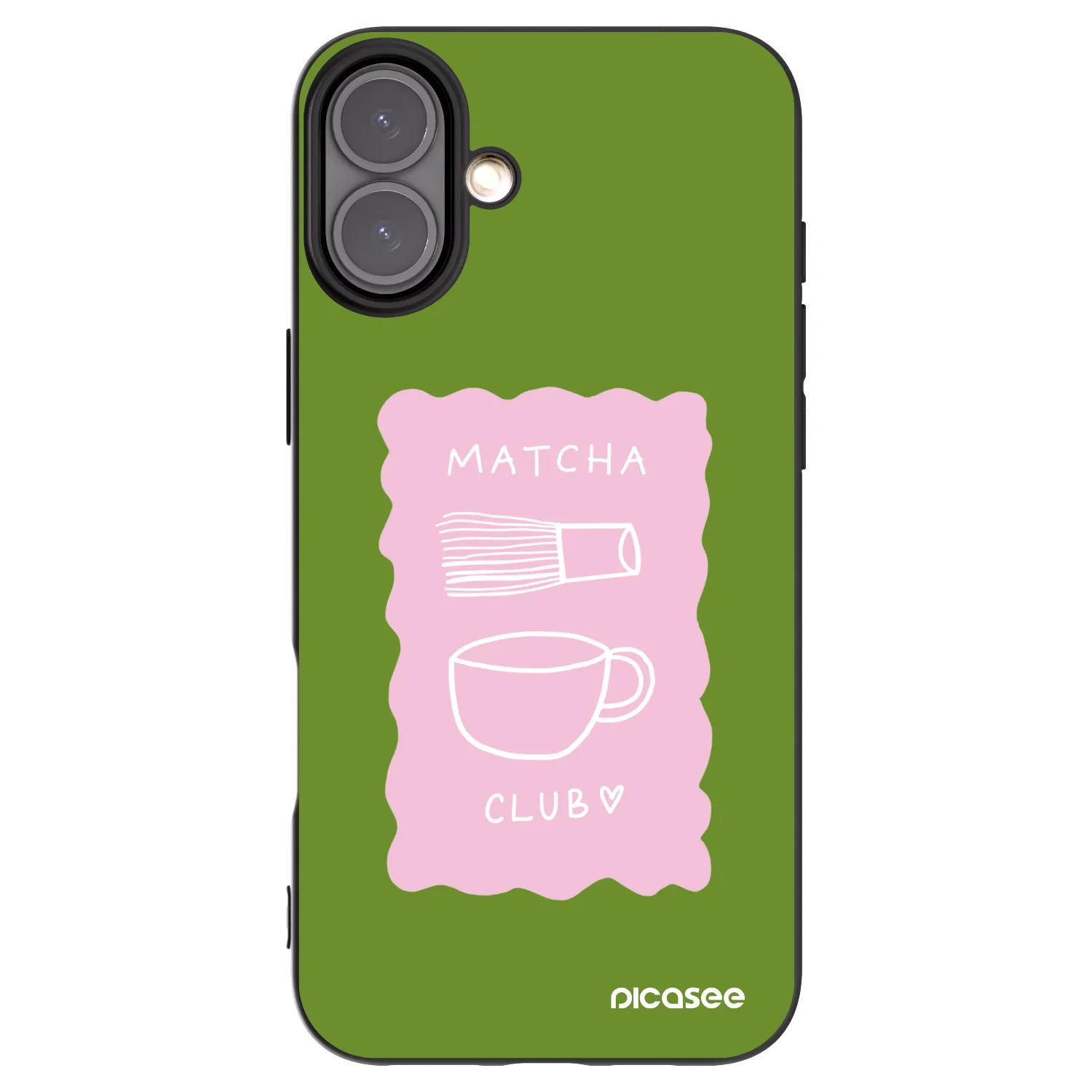 Picasee husă neagră din silicon pentru Apple iPhone 16 Plus - Matcha club