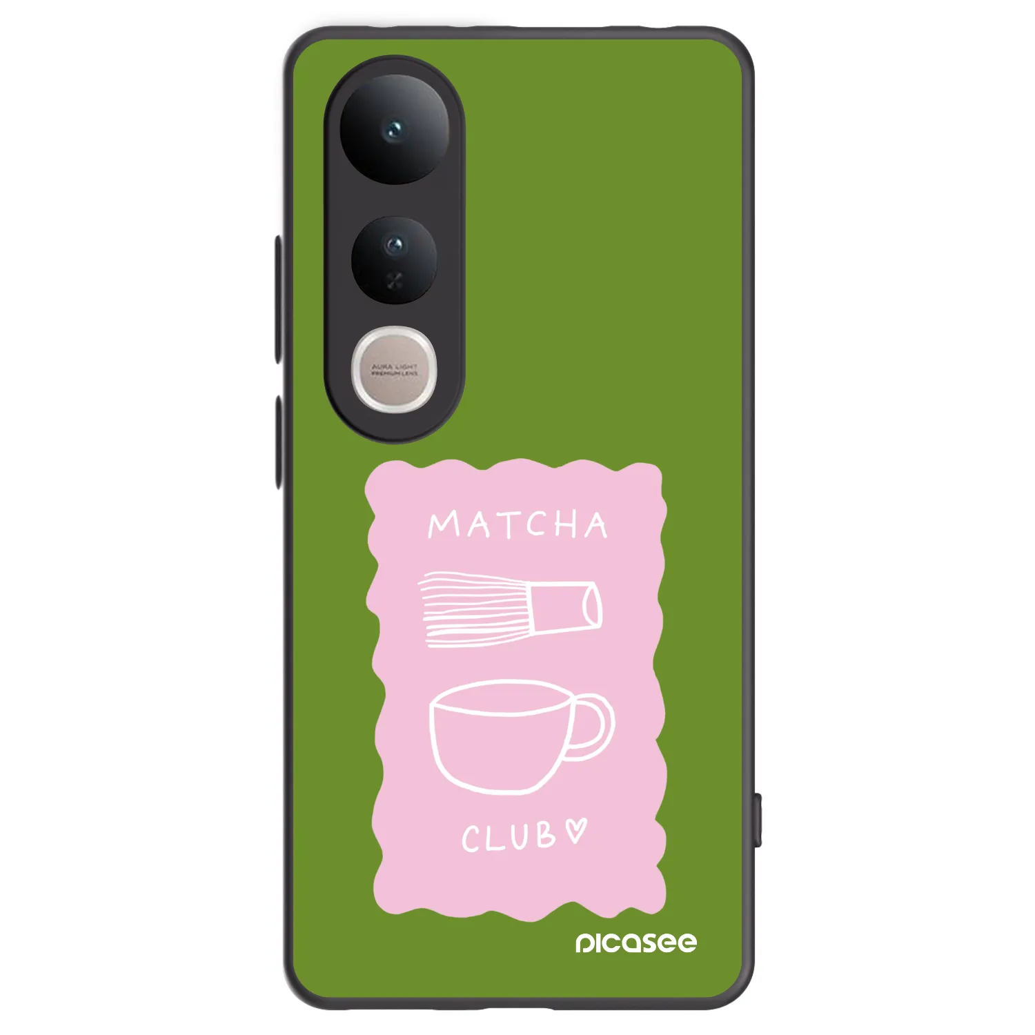 Picasee husă neagră din silicon pentru Vivo V50 Lite 5G - Matcha club