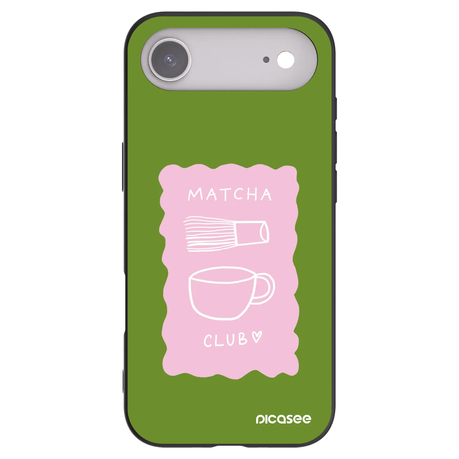 Picasee husă neagră din silicon pentru Apple iPhone Air - Matcha club