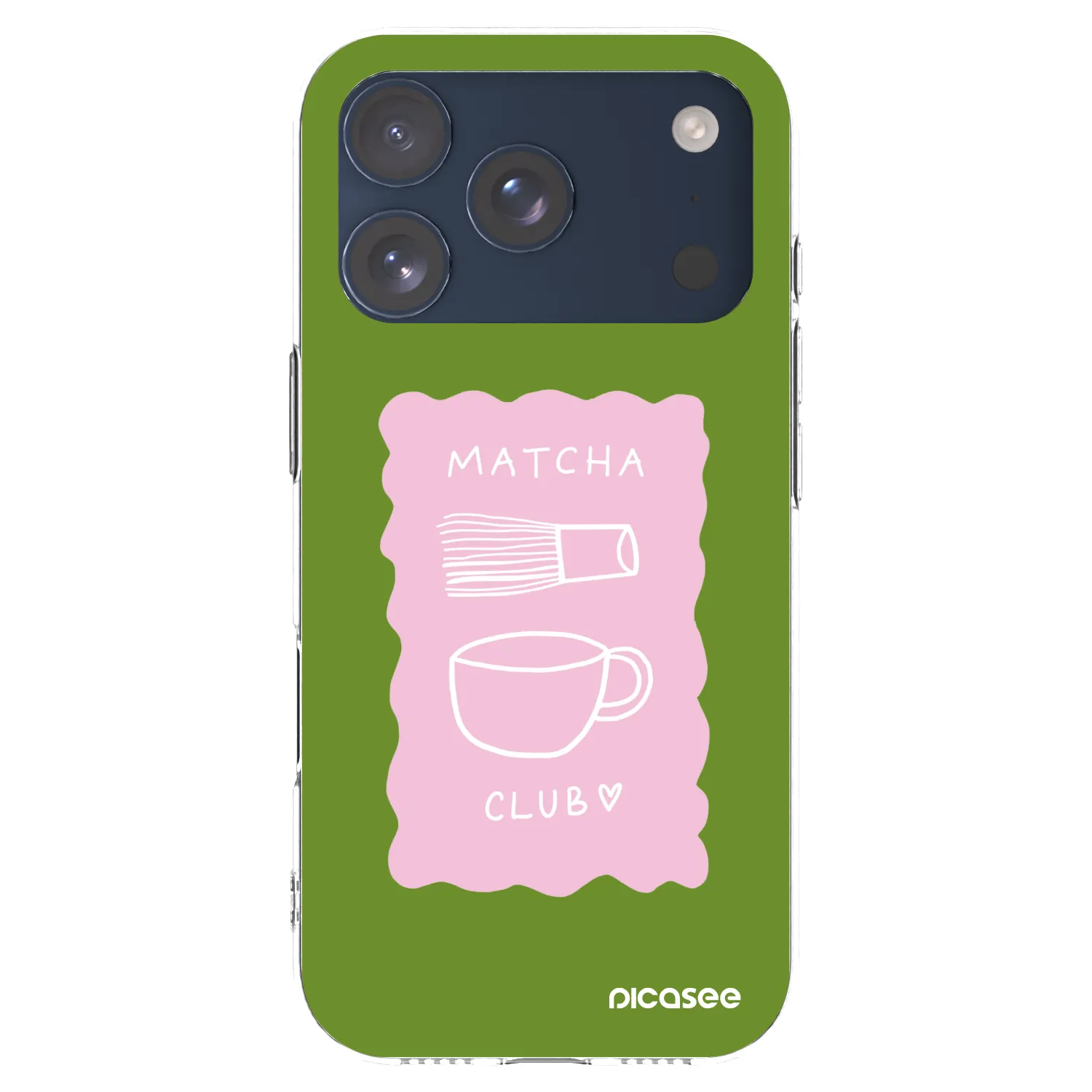 Picasee husă transparentă din silicon pentru Apple iPhone 17 Pro - Matcha club