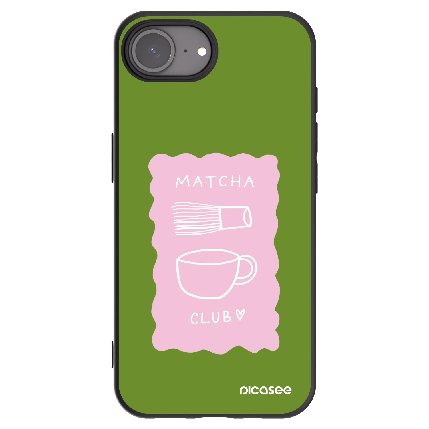 Picasee husă neagră din silicon pentru Apple iPhone 17e - Matcha club