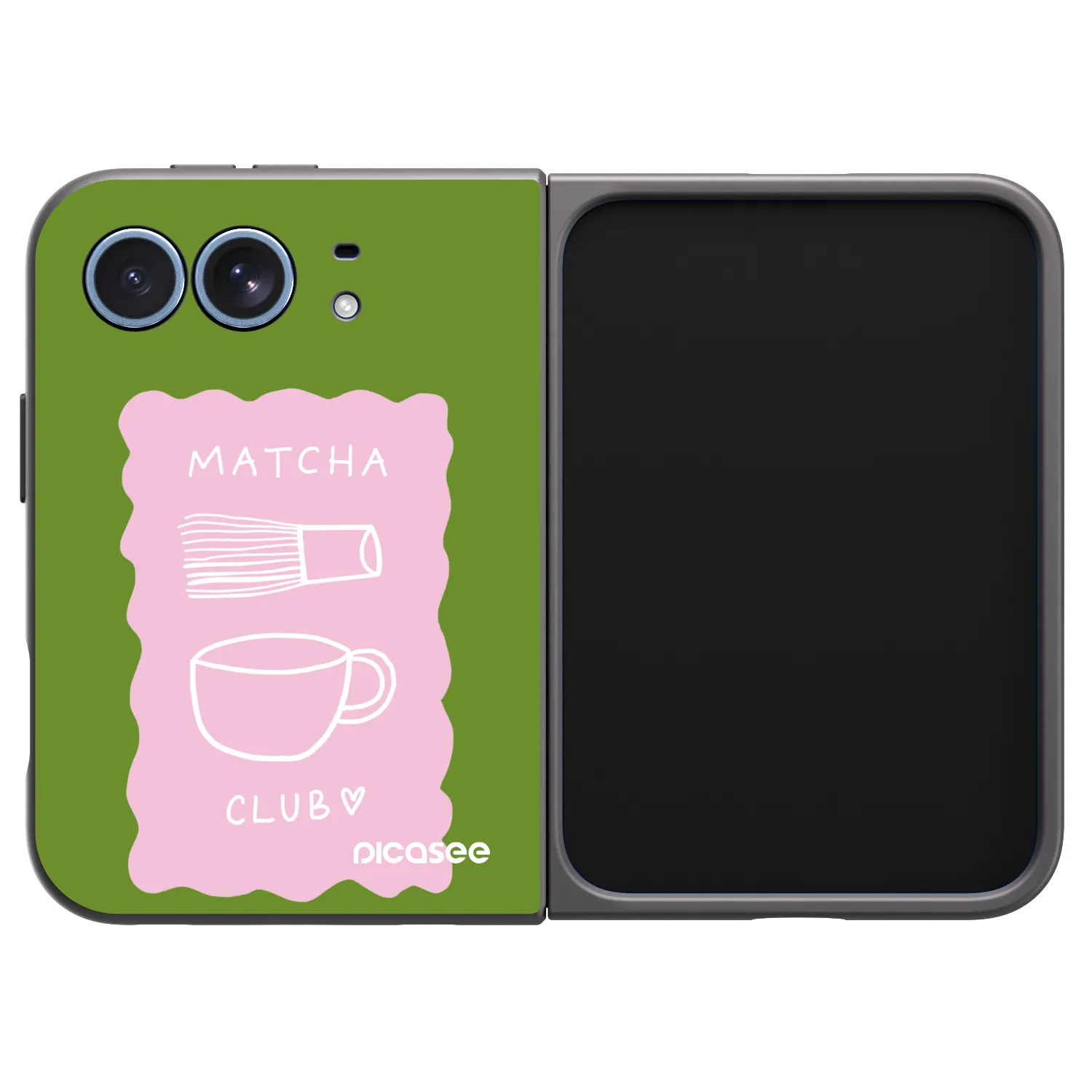 Picasee husă neagră din silicon pentru Apple iPhone Duo - Matcha club